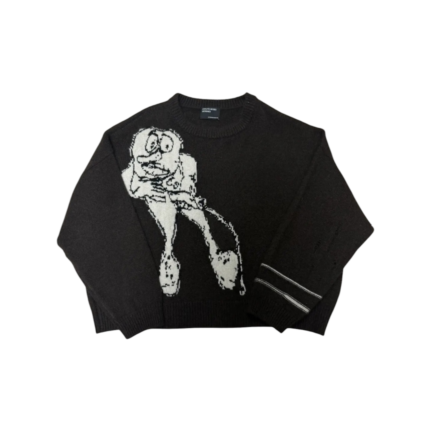 “Jean D. Cashmere-Jacquard” Sweater (Black) — Enfants Riches Déprimés