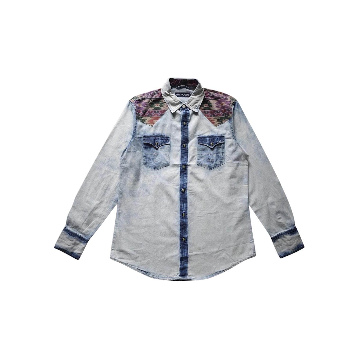 “Denim Western Navajo Pattern” Shirt — Hydrogen