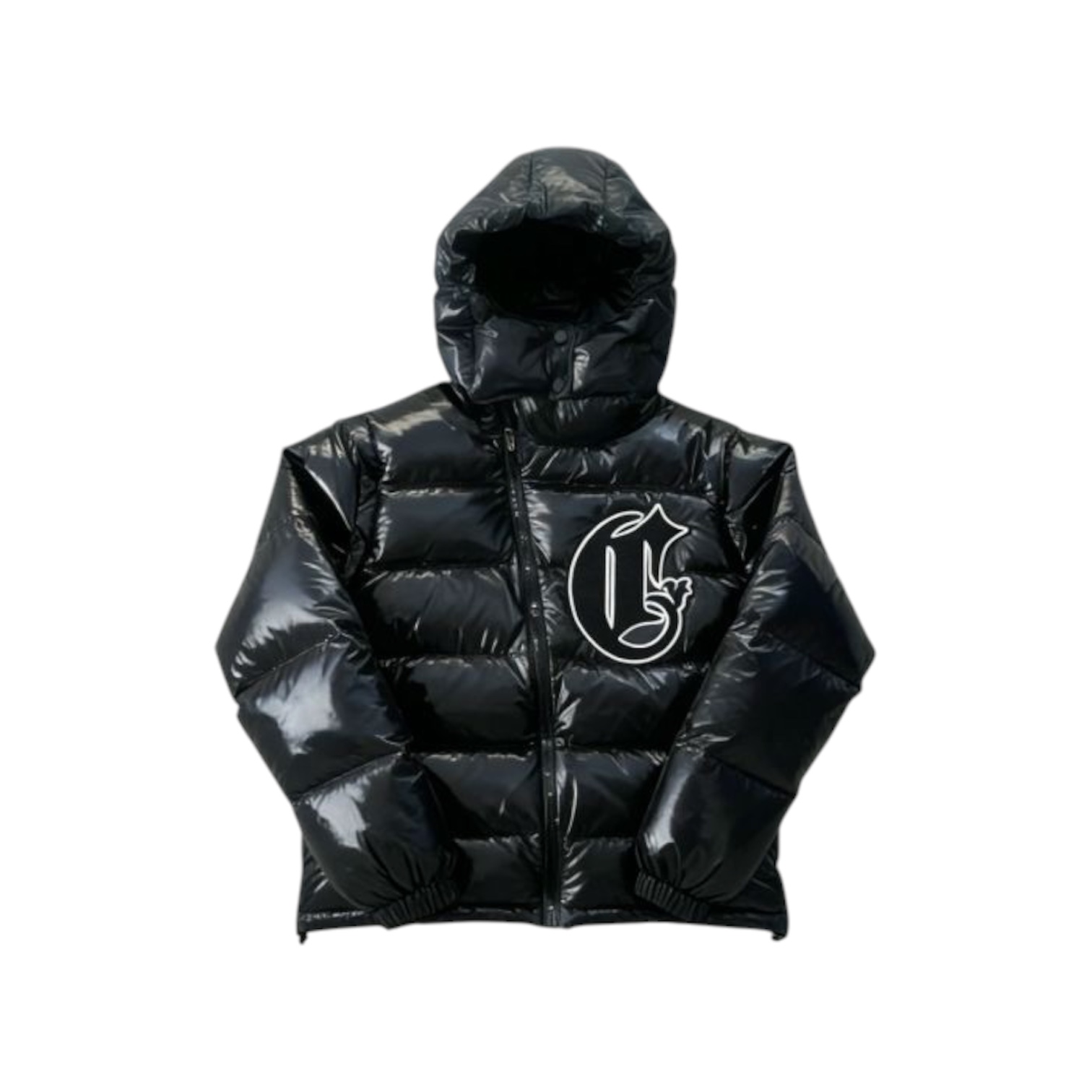 “Shiny Black V2 Puffer” Jacket — Corvidae