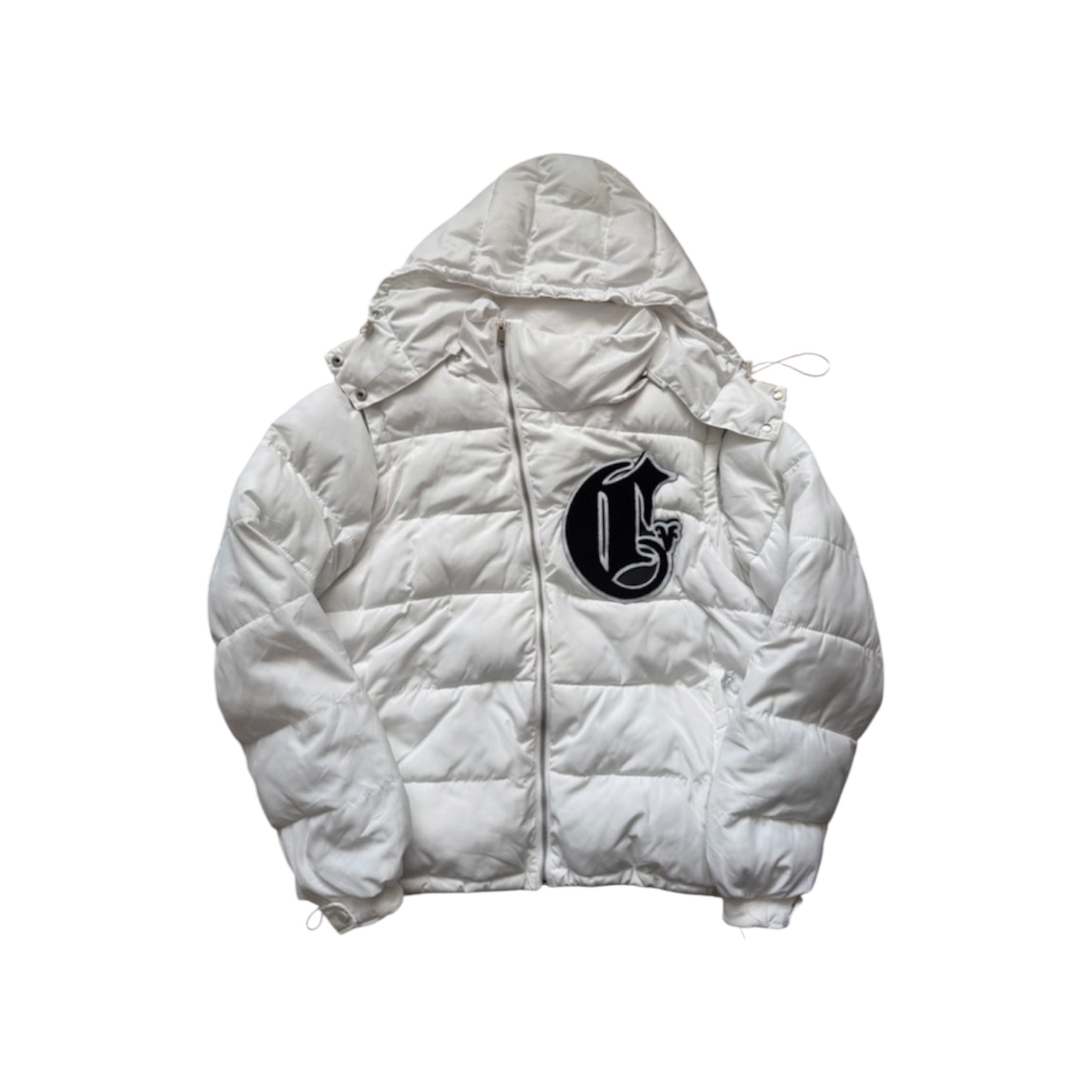 “Shiny White Technical Puffer” Jacket — Corvidae