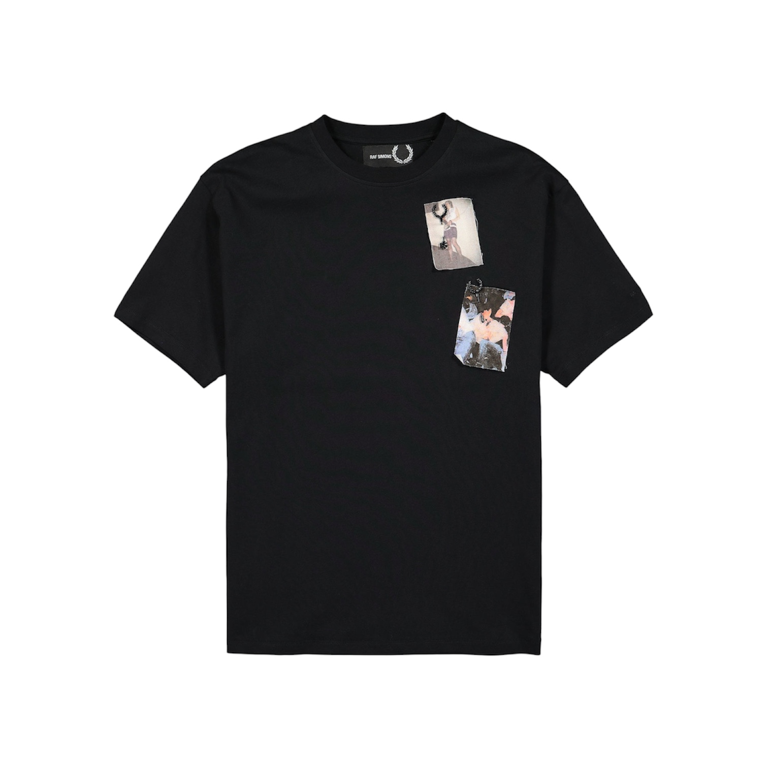 “Printed Patch” Tee (Black) — Fred Perry x Raf Simons