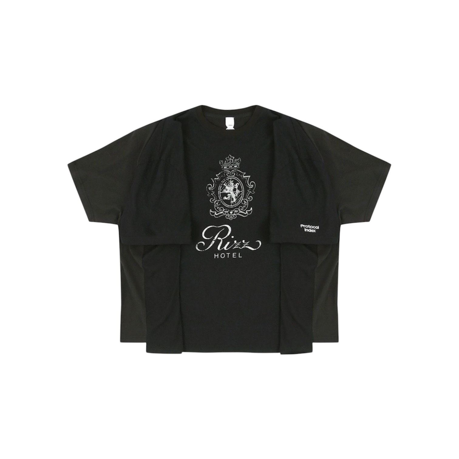 “Four Hands” Tee (Black) — Protocol Index