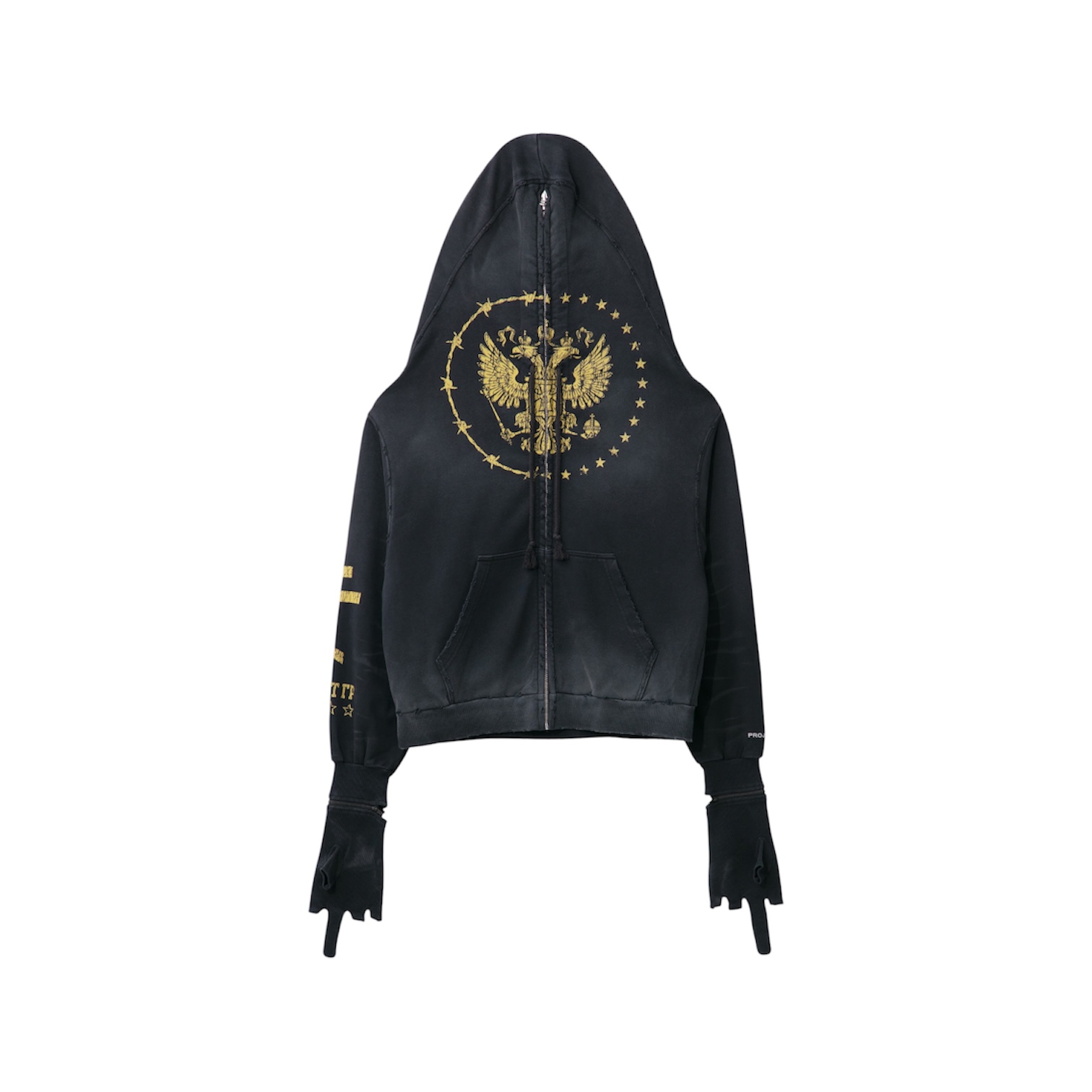 “Zygon” Zip Hoodie (Black) — Project G/R
