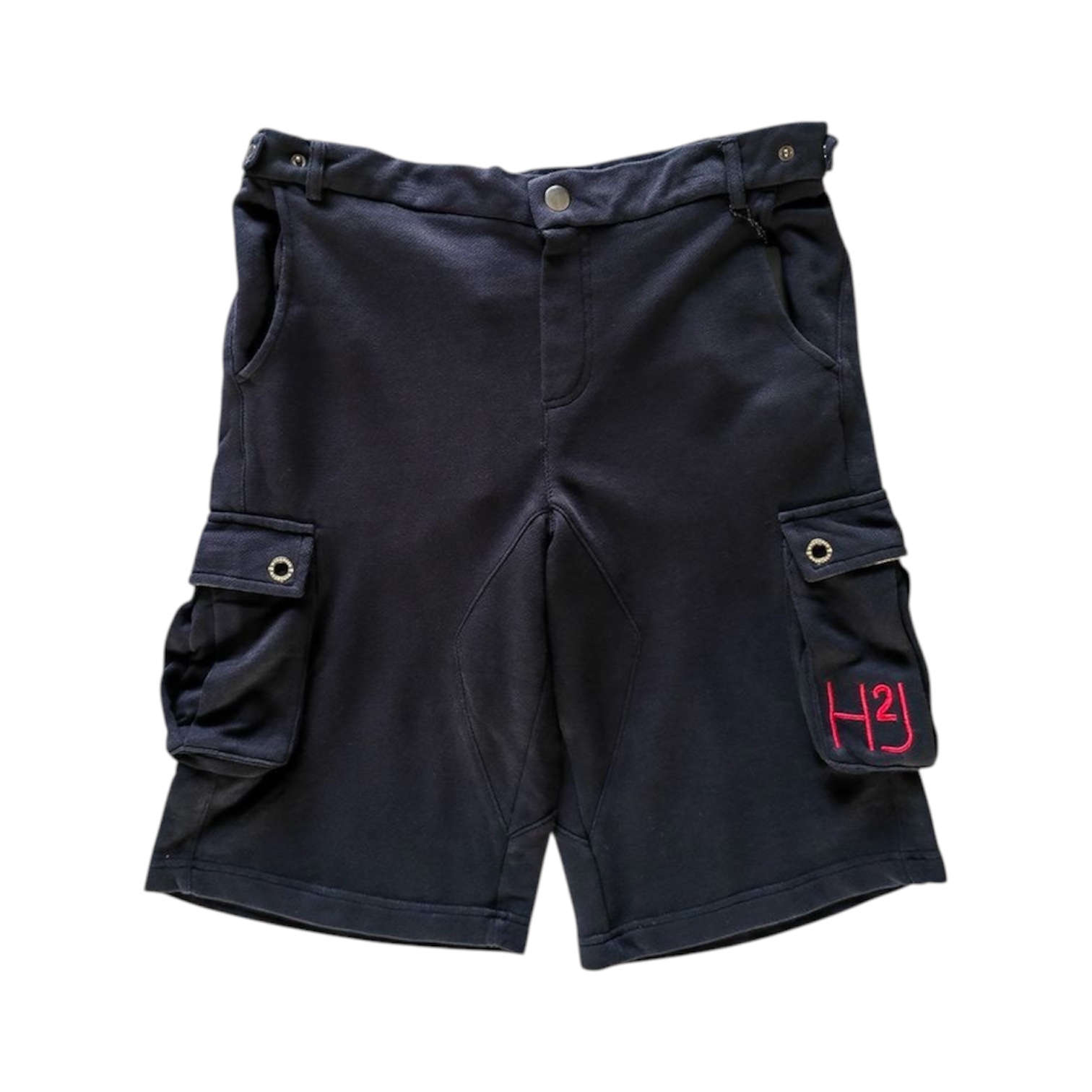 “H2J” Cargo Shorts (Black) — Hydrogen
