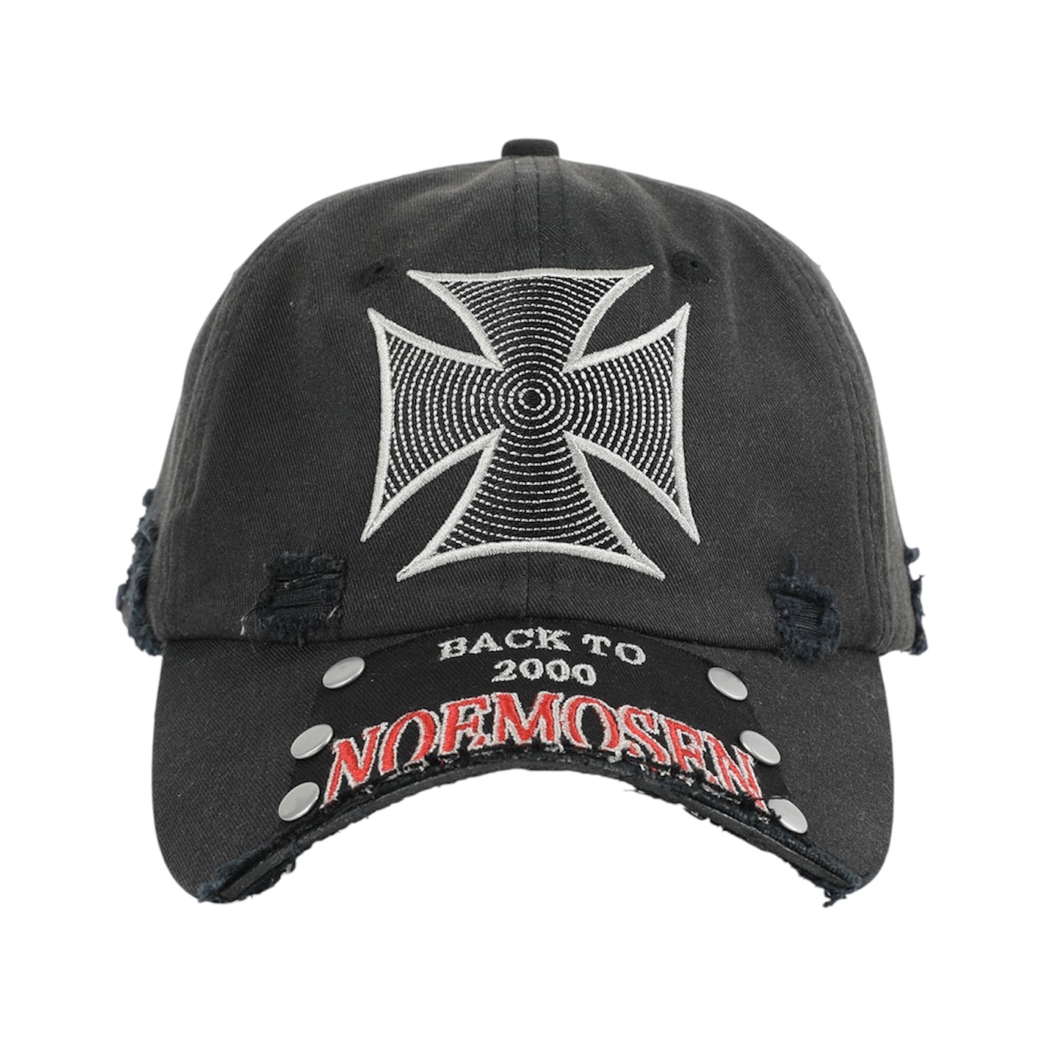 “Iron Cross” Cap (Black) — No E Mosen