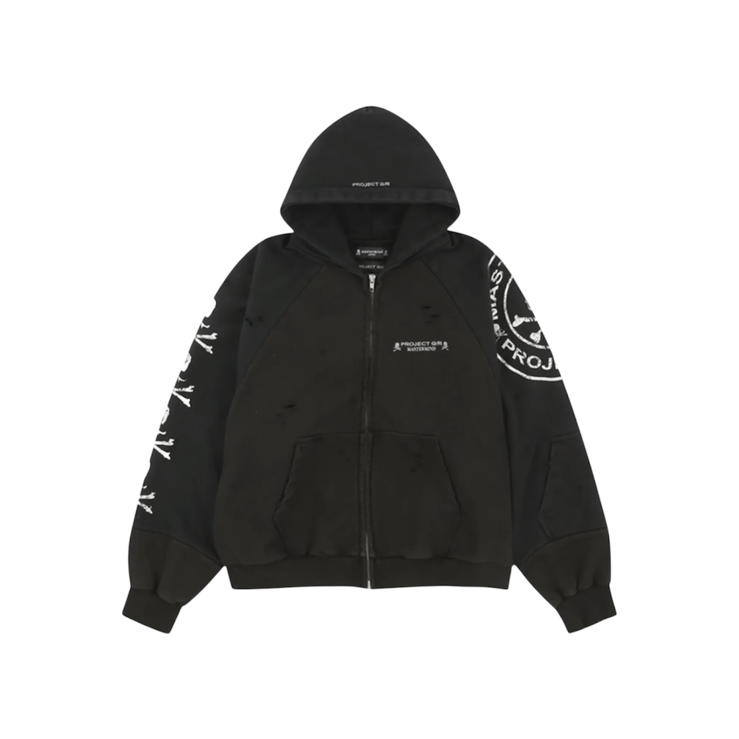 “Reconstructed Folded” Zip Hoodie — Project G/R x Mastermind Japan