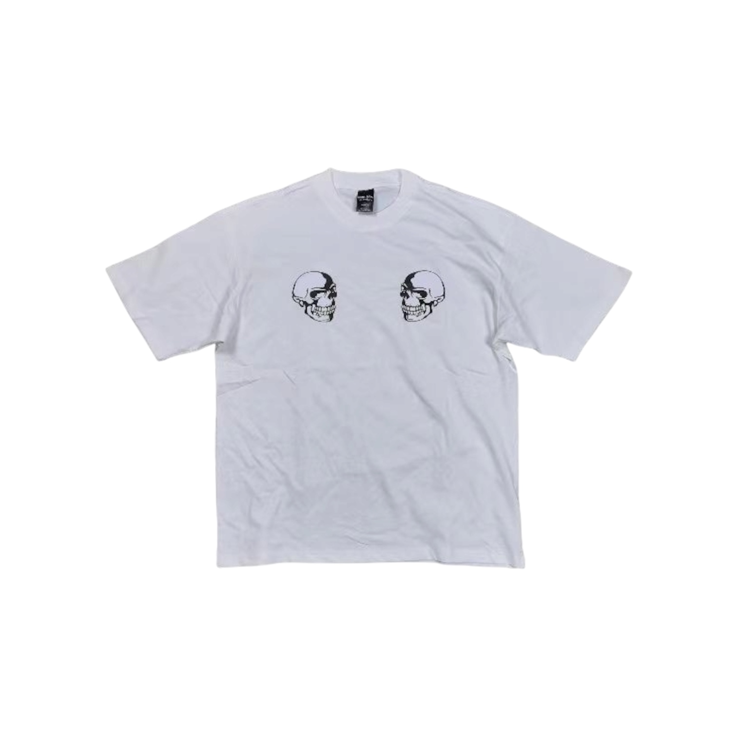 “Double Skull” Tee (White) — Number (N)ine