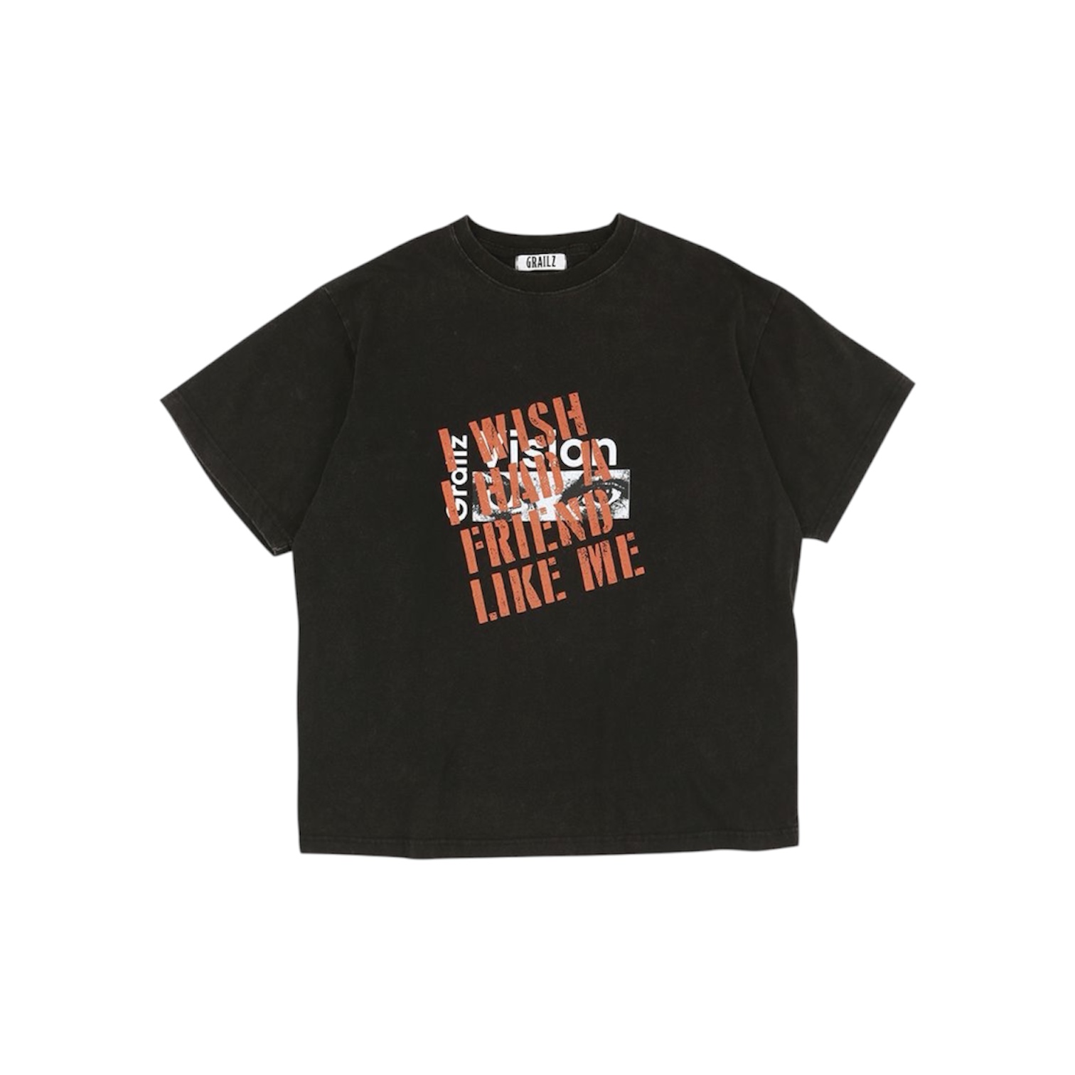 “Vision Washed” Tee (Black) — Grailz