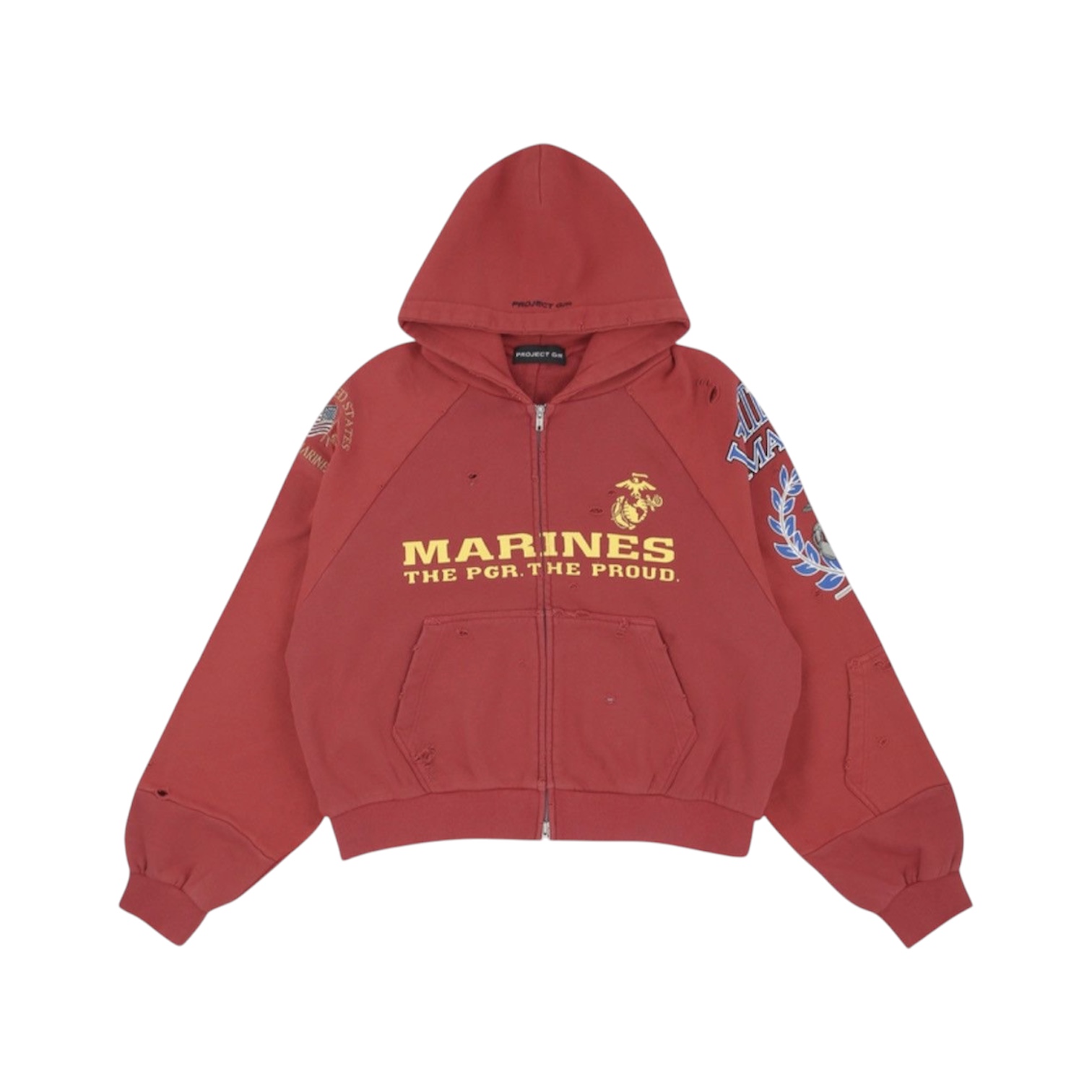 “Reconstructed Folded” Zip Hoodie — Project G/R
