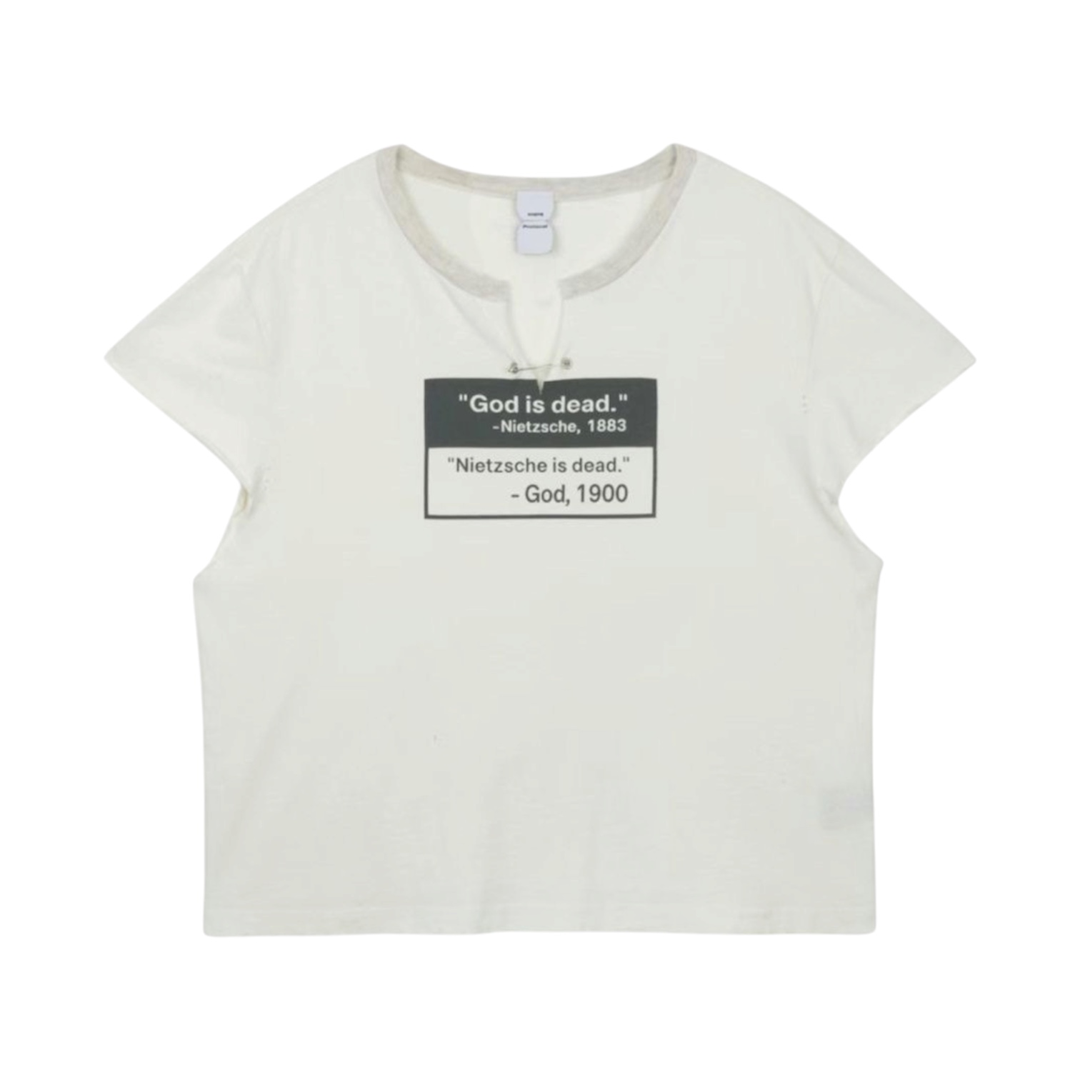 “Safety Pin” Cut-Off Tee (White) — Protocol Index