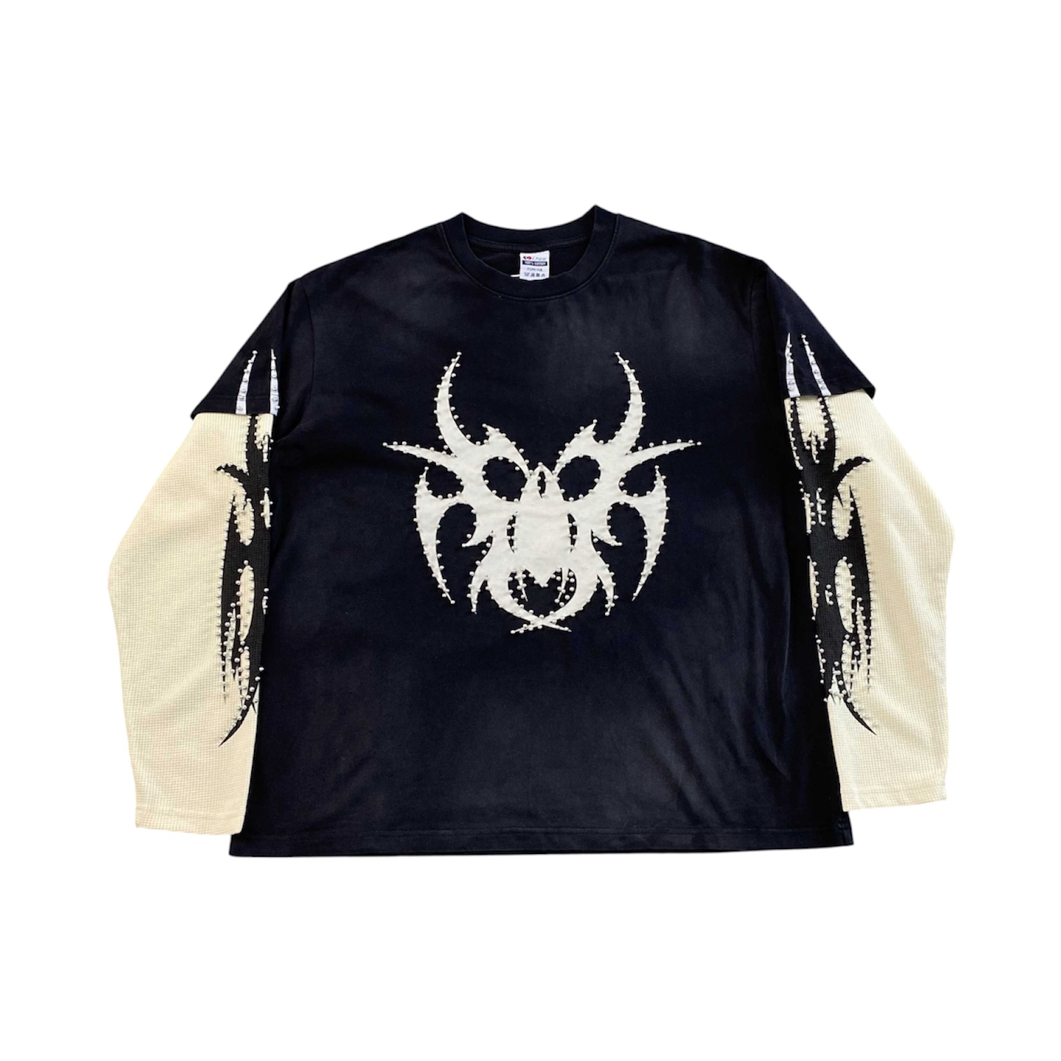 “Studded Roach” Longsleeve (Black/White) — Chew Forever