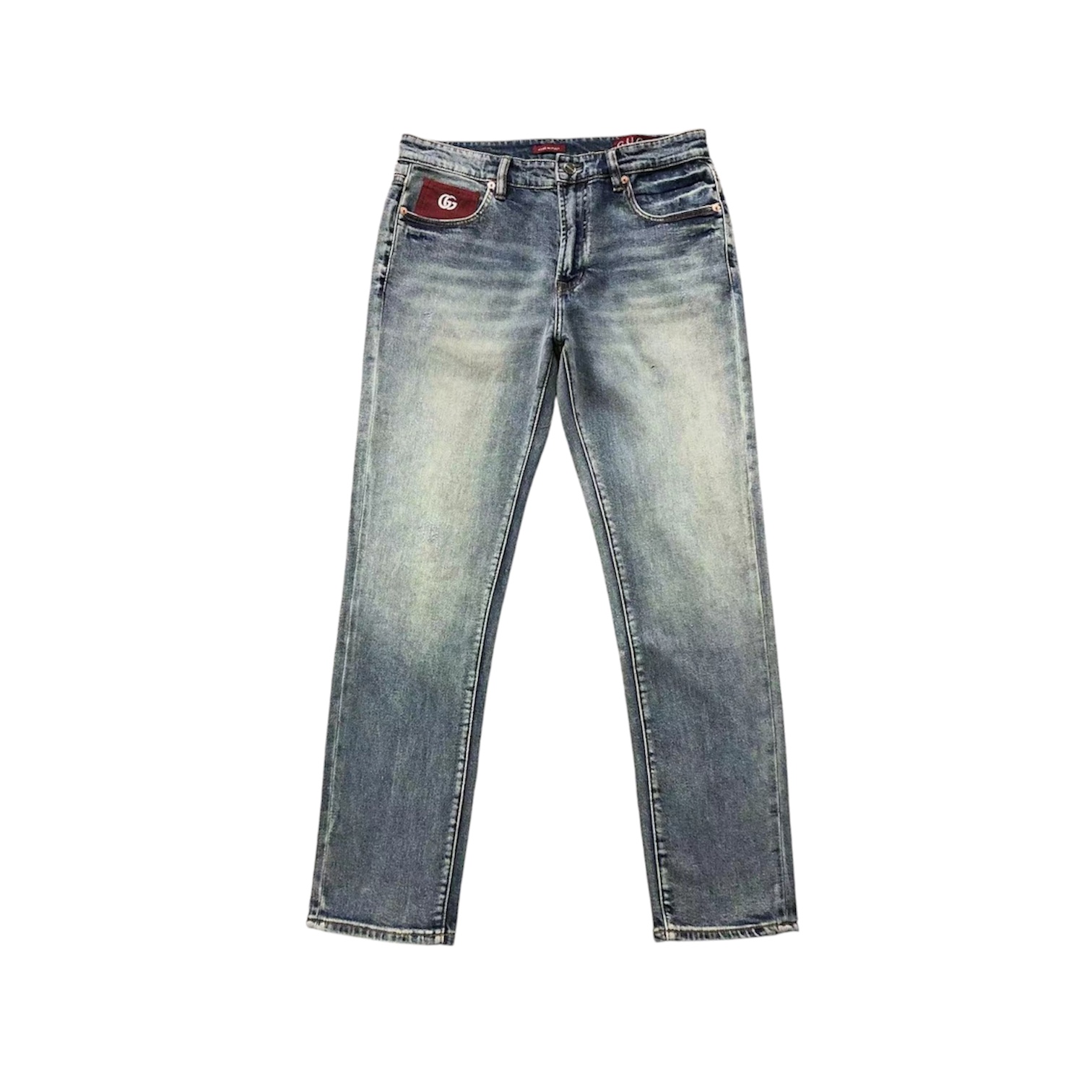 “Slim-Fit Stretch” Jeans — Gucci