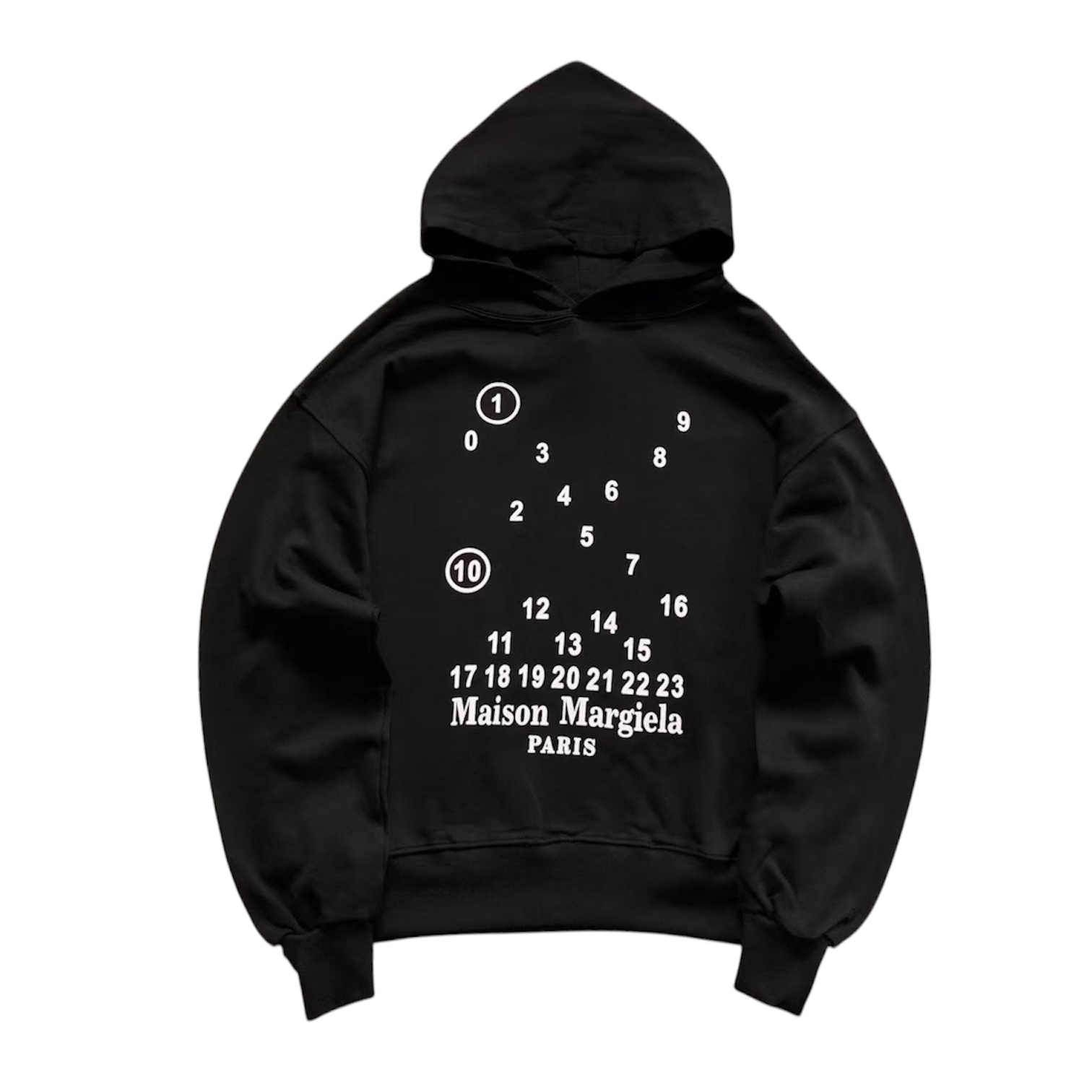 “Distorted Logo” Hoodie (Black) — Maison Margiela