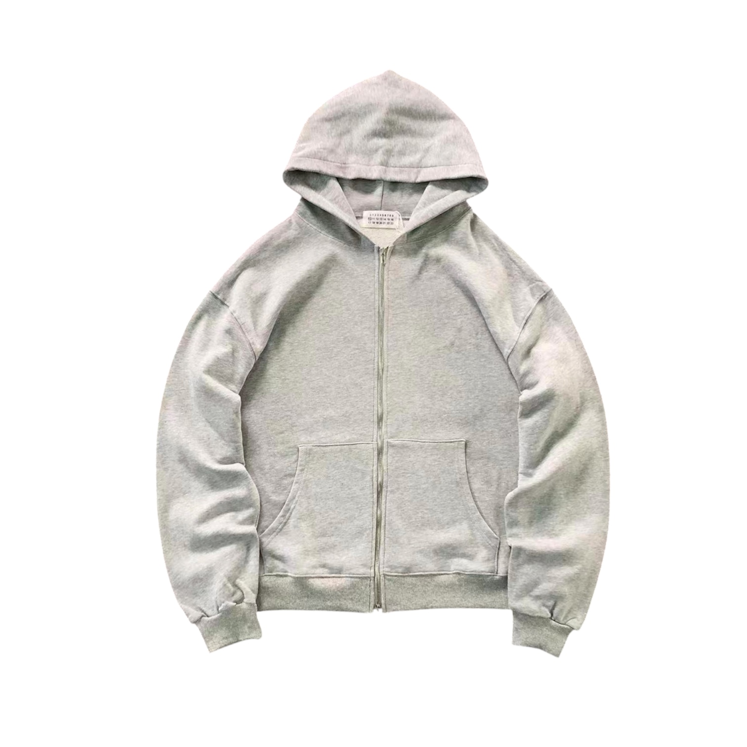 “Numbers-Print” Zip Hoodie — Maison Margiela