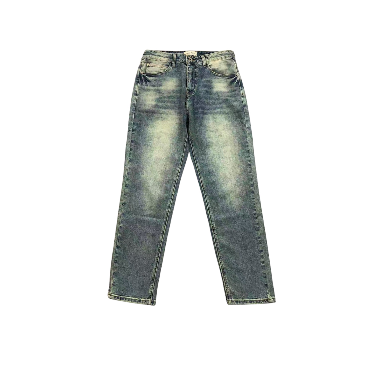 “Logo-Embroidered” Jeans — Miu Miu
