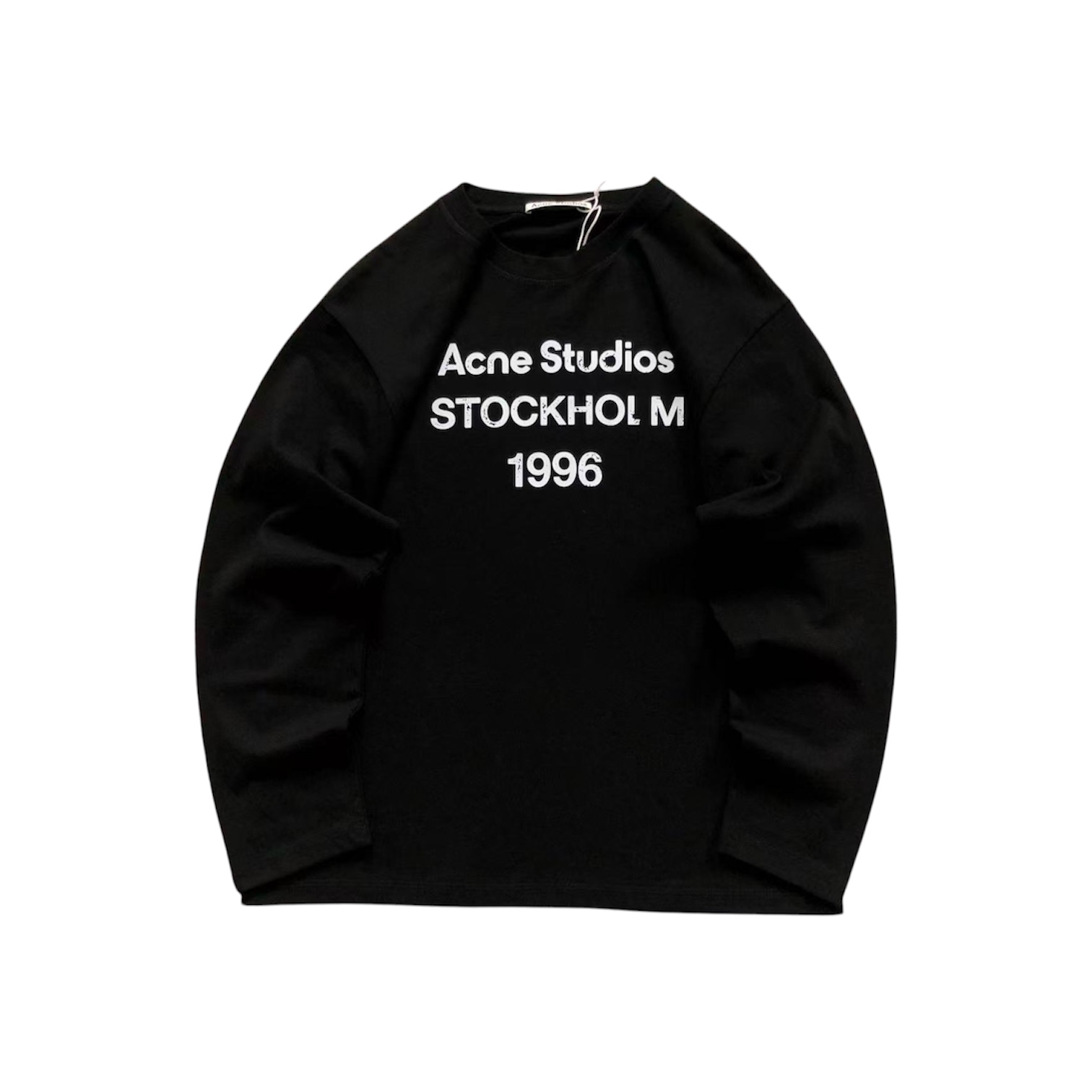 “Sprayed 1996 Logo” Longsleeve (Black) — Acne Studios