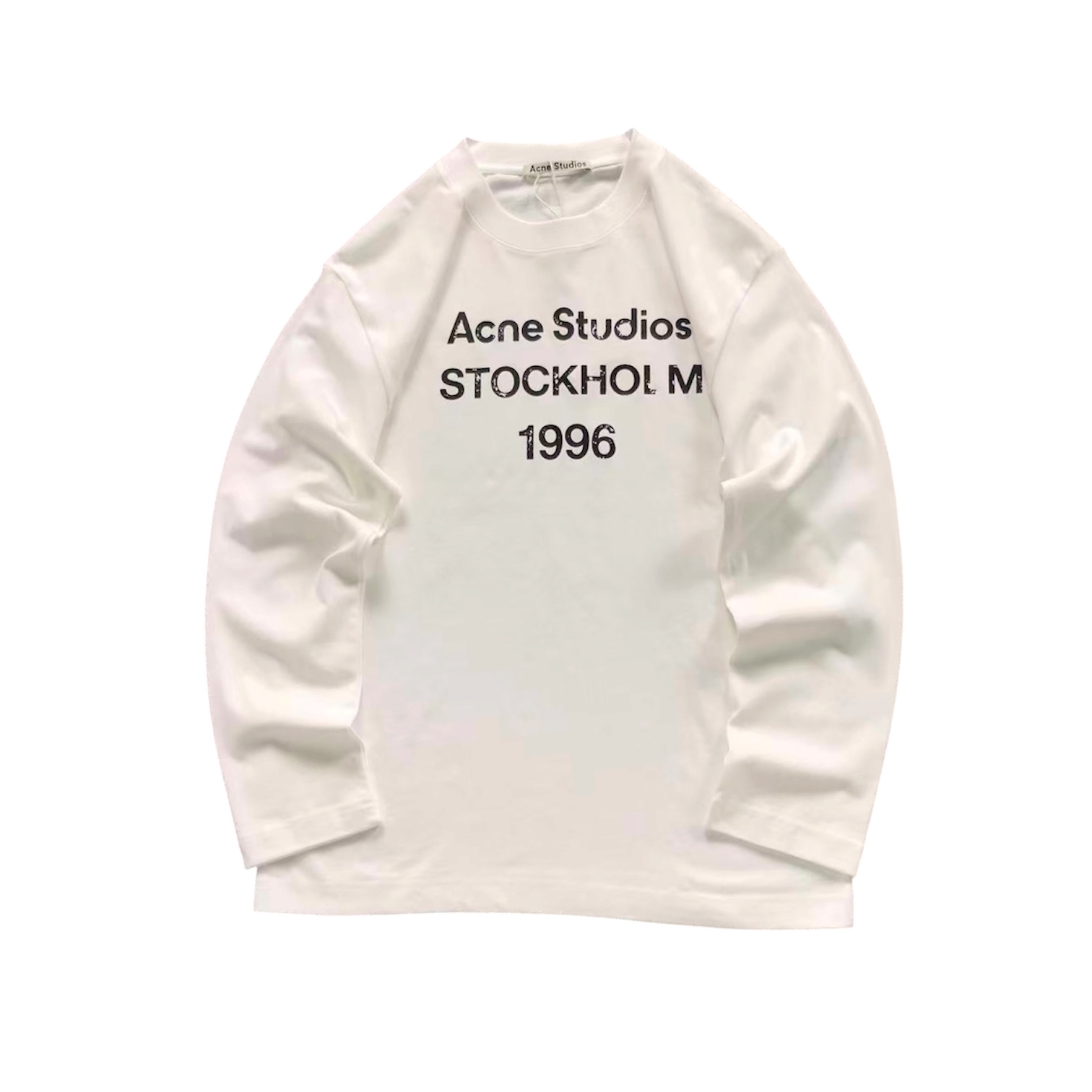 “Sprayed 1996 Logo” Longsleeve (White) — Acne Studios