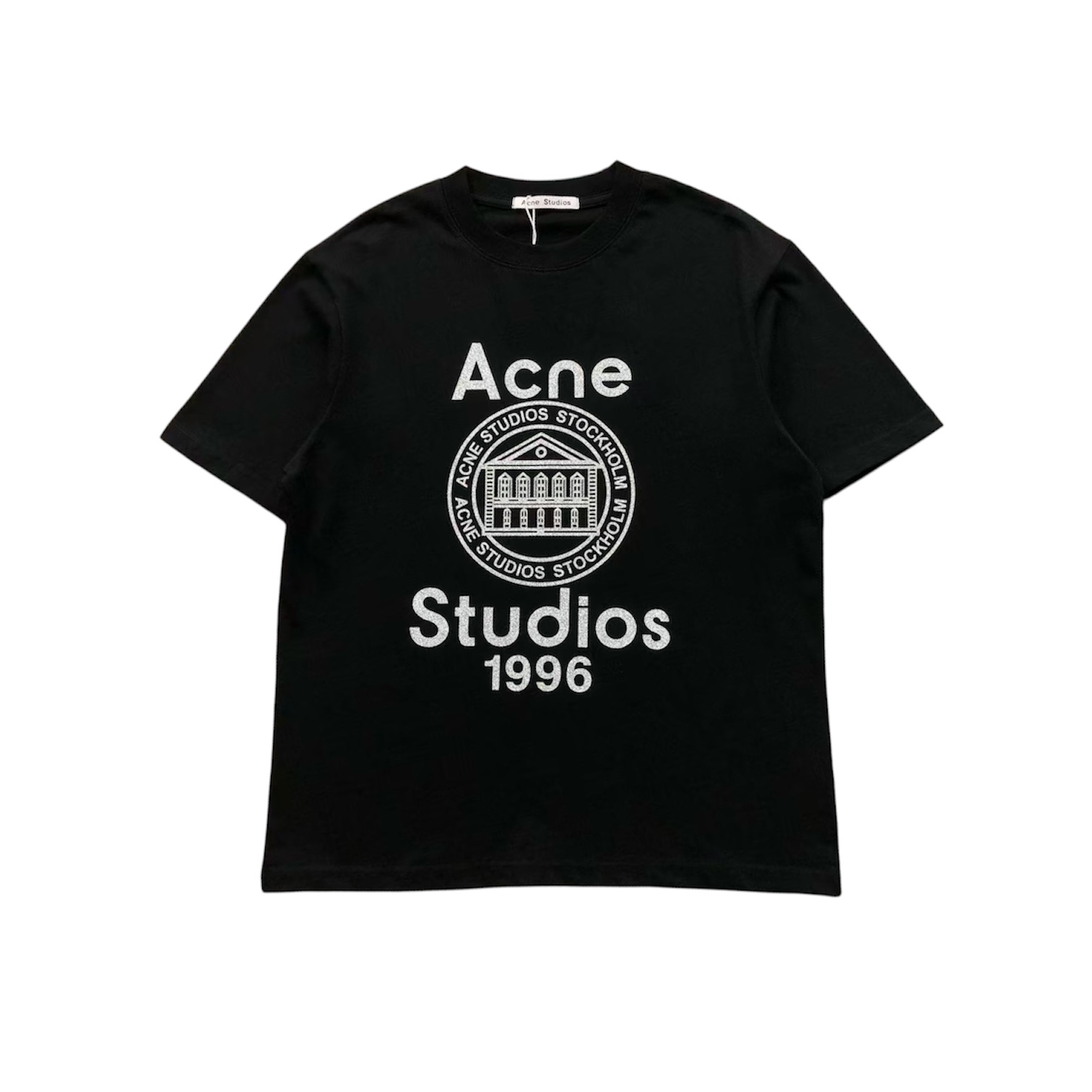 “Stamp Logo” Tee (Black) — Acne Studios