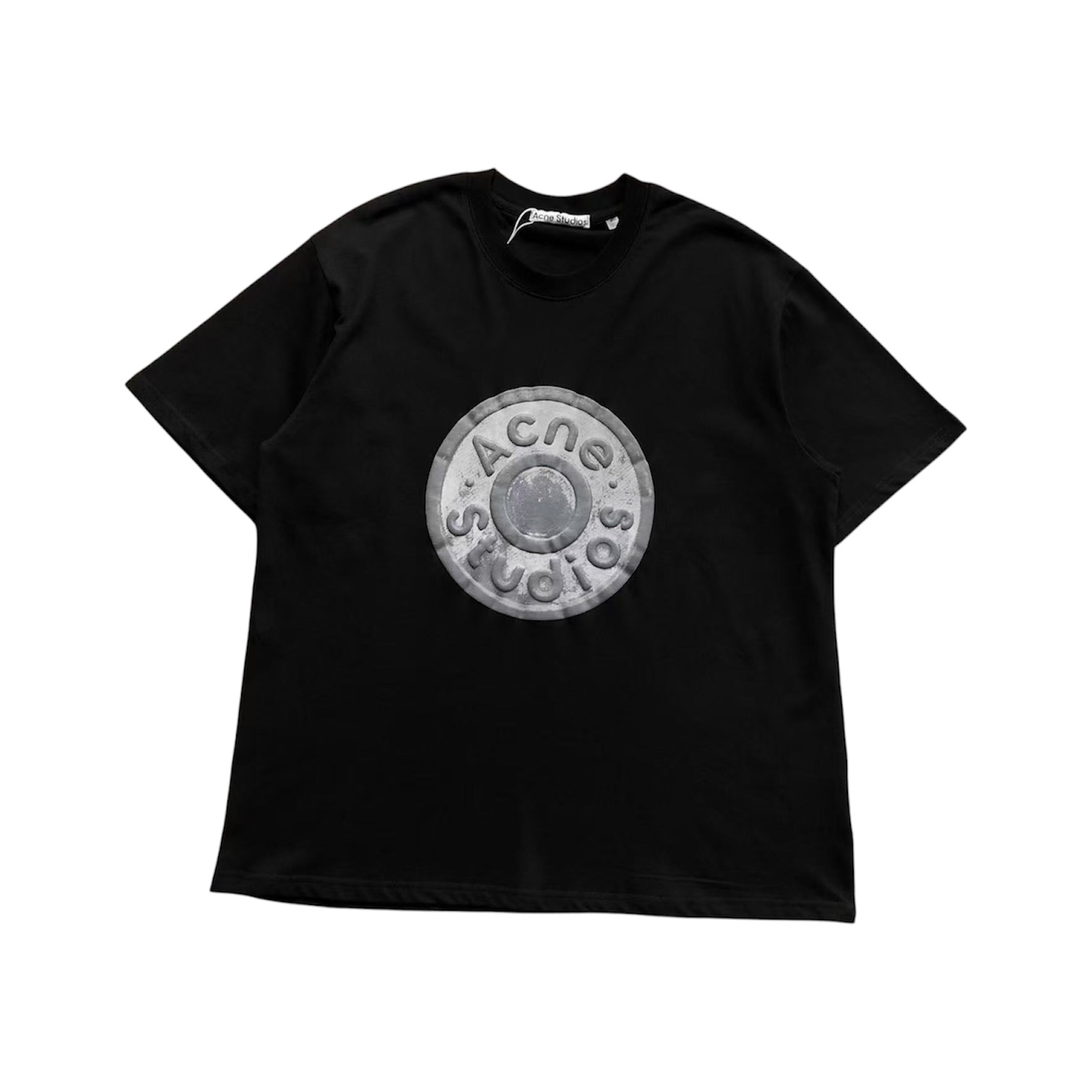 “Stamp Logo Layered” Tee (Black) — Acne Studios