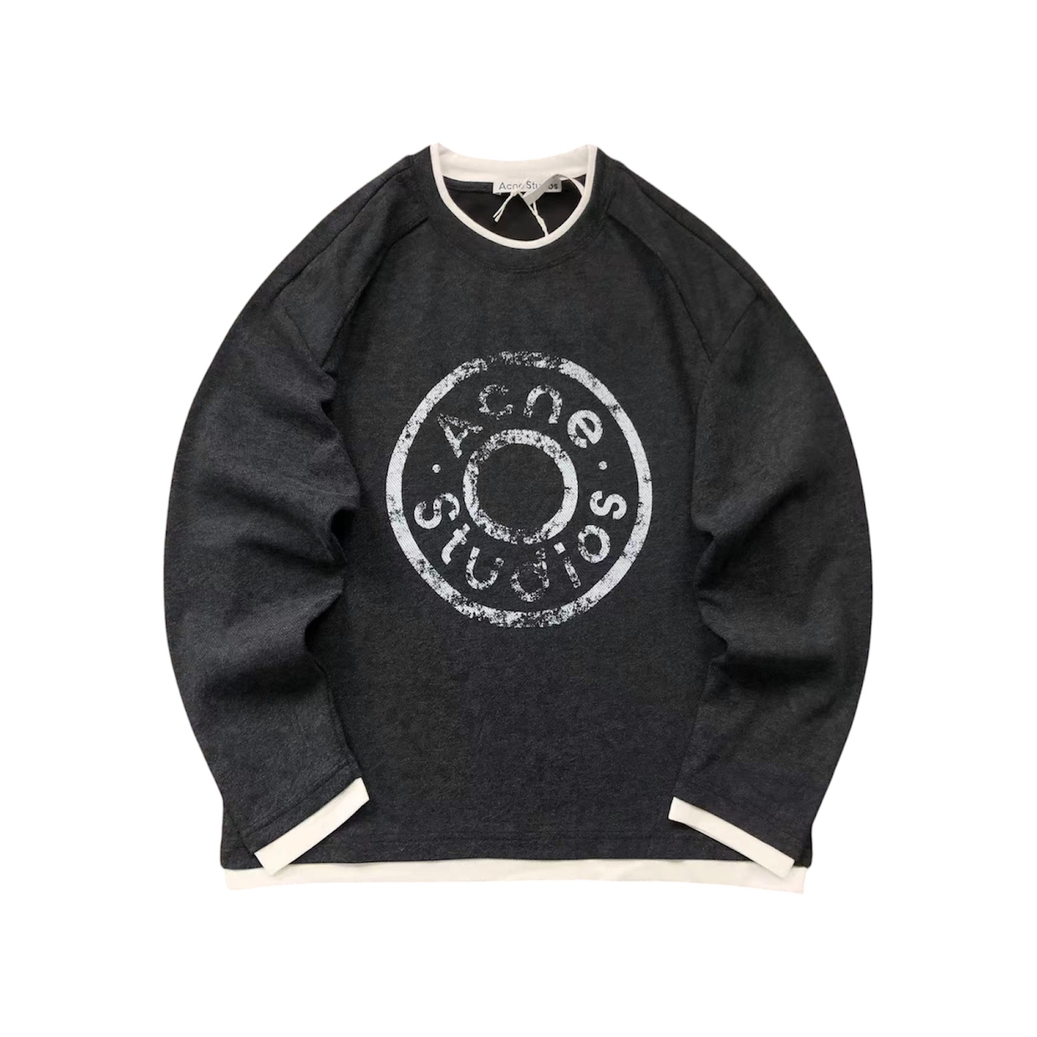 “Stamp Logo Double-Layer” Longsleeve — Acne Studios