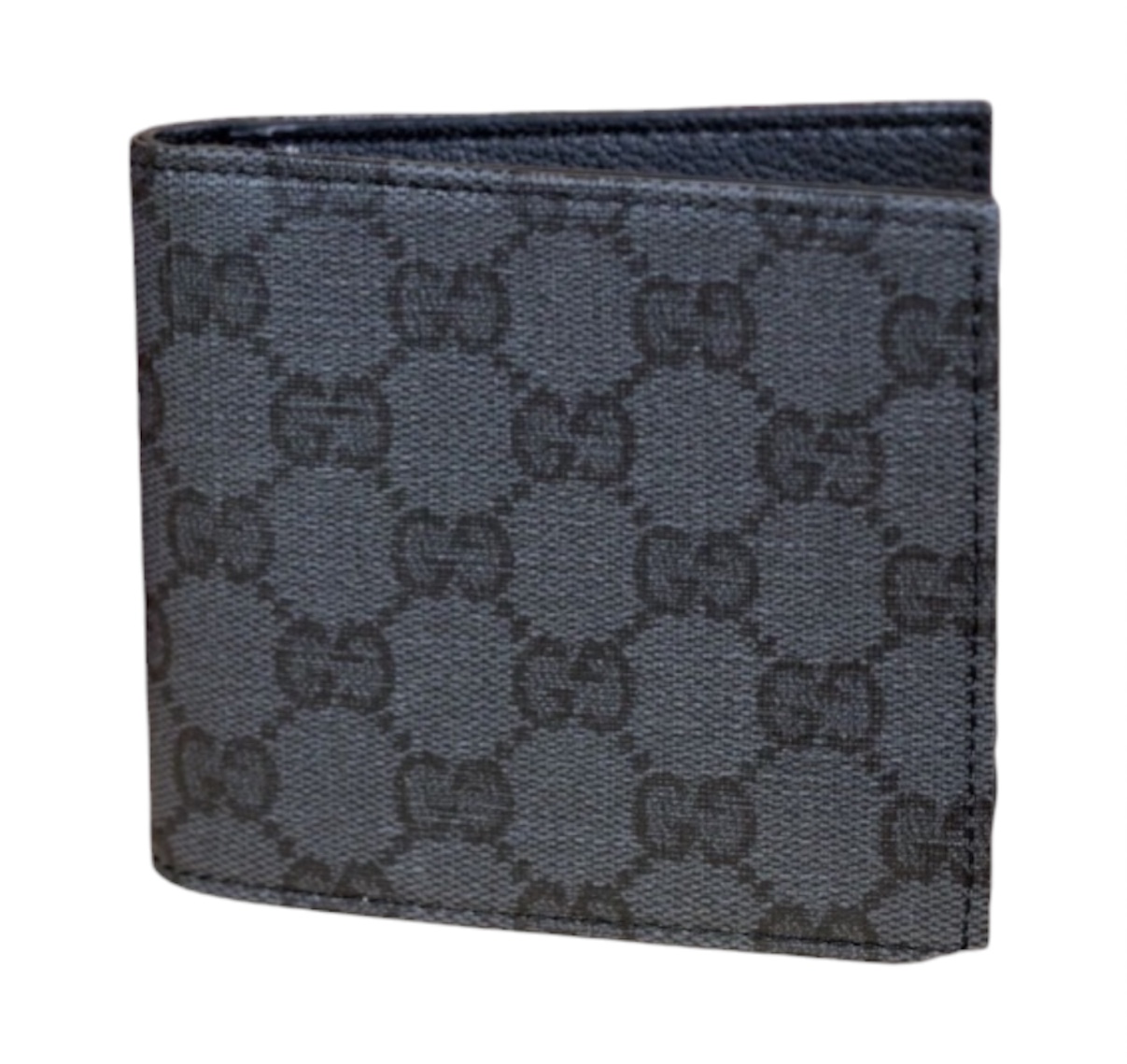 “GG Canvas Bi-fold” Wallet (Black) — Gucci