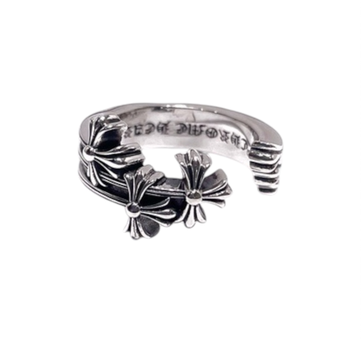 “Double Cross Open” Ring — Chrome Hearts