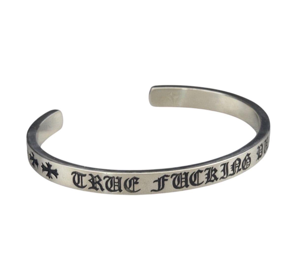 “True Fucking Punk Cuff” Bracelet — Chrome Hearts