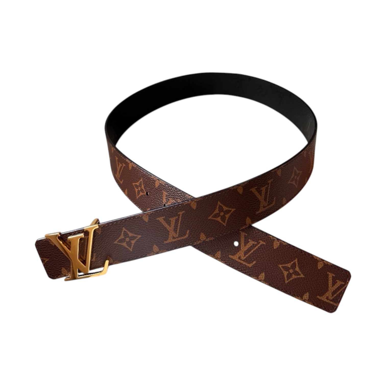 “LV Initiales 40mm Reversible Monogram” Belt (Brown) — Louis Vuitton