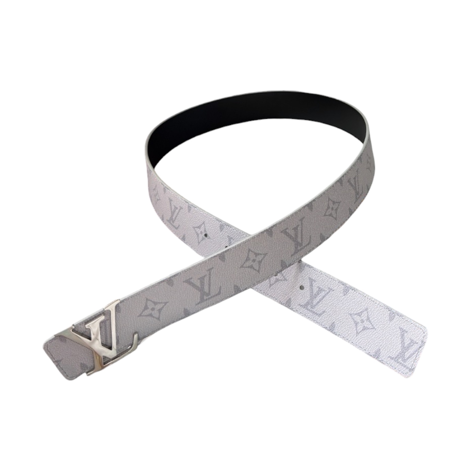 “LV Initiales 40mm Reversible Monogram” Belt (White) — Louis Vuitton