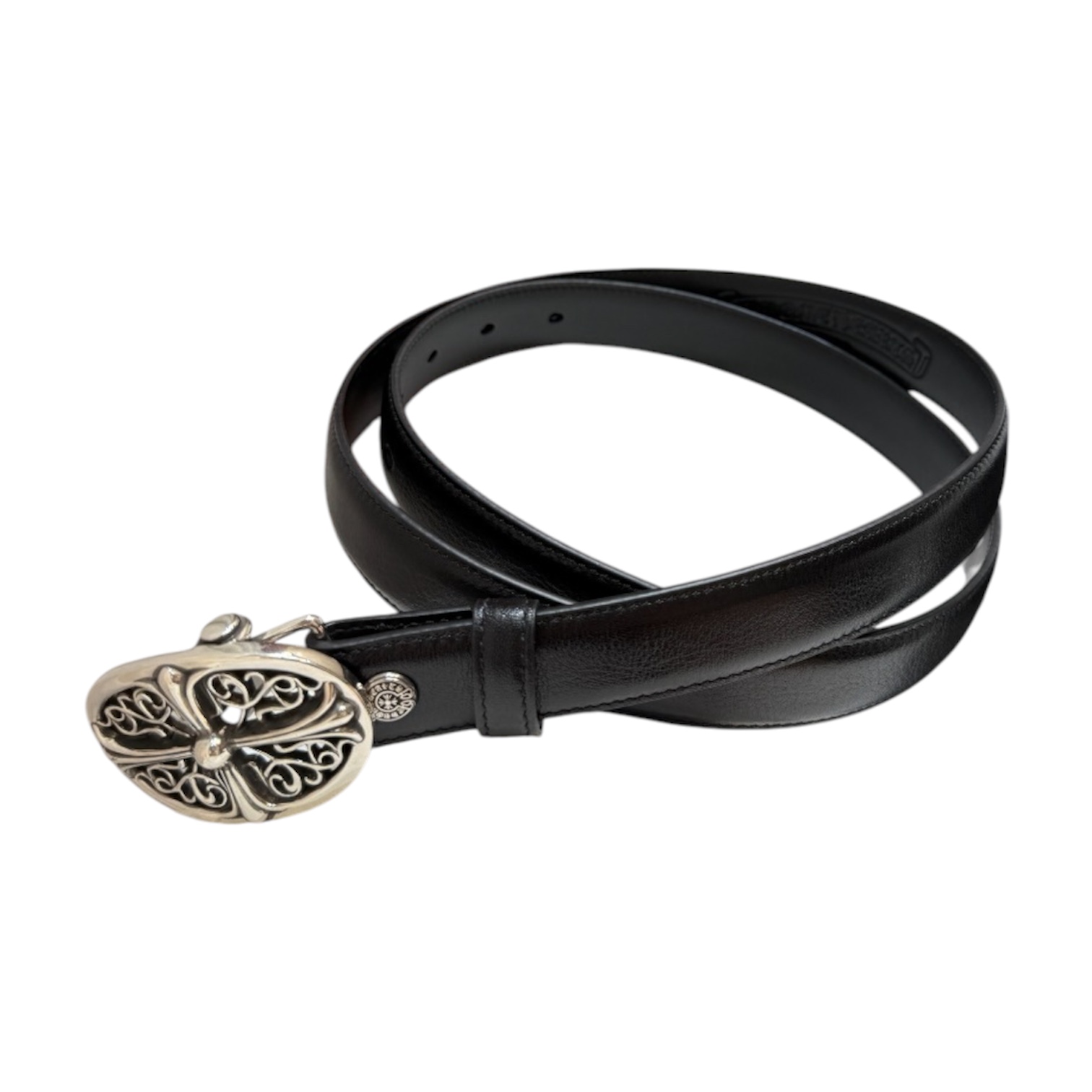 “Oval Cross” Belt (Silver Buckle) — Chrome Hearts