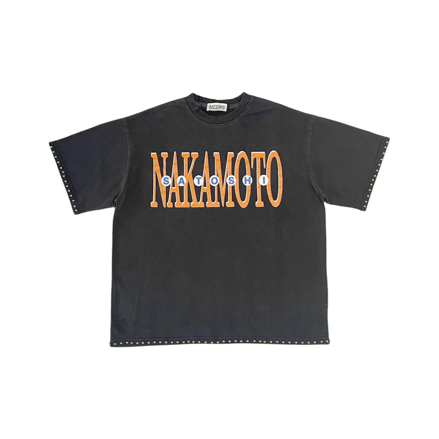 "Studded Hem & Sleeves" Tee — Satoshi Nakamoto