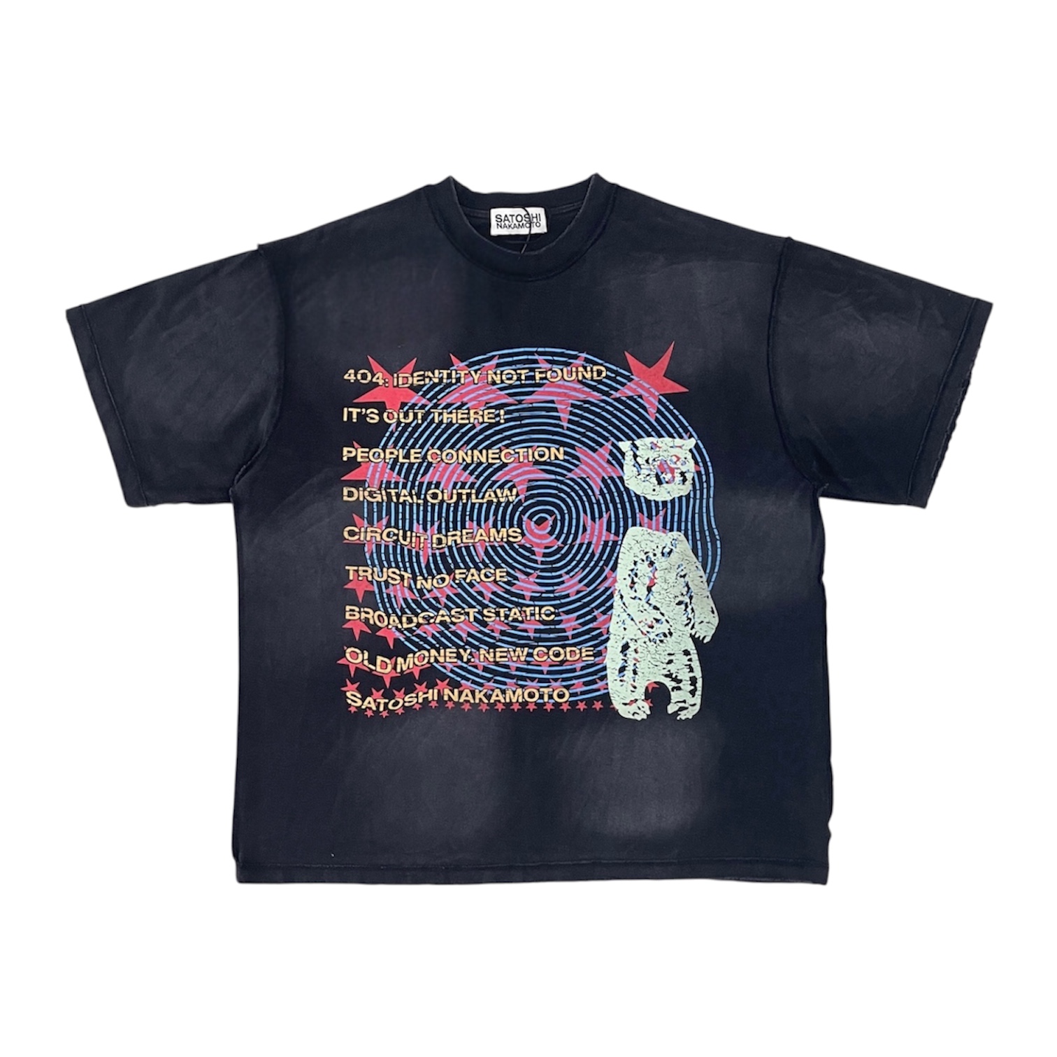 "404 Identity Not Found” Tee — Satoshi Nakamoto