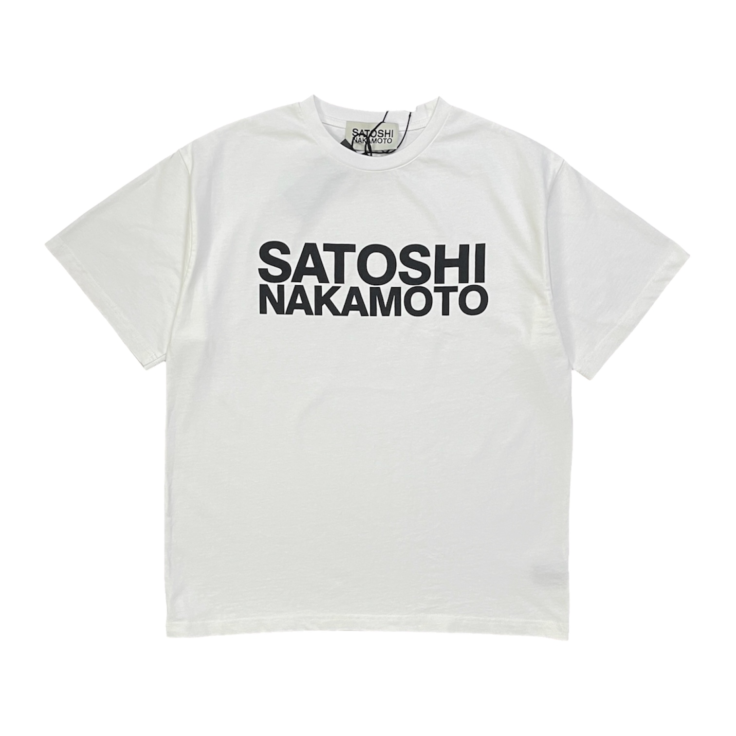 "Classic Arch Logo" Tee (White) — Satoshi Nakamoto