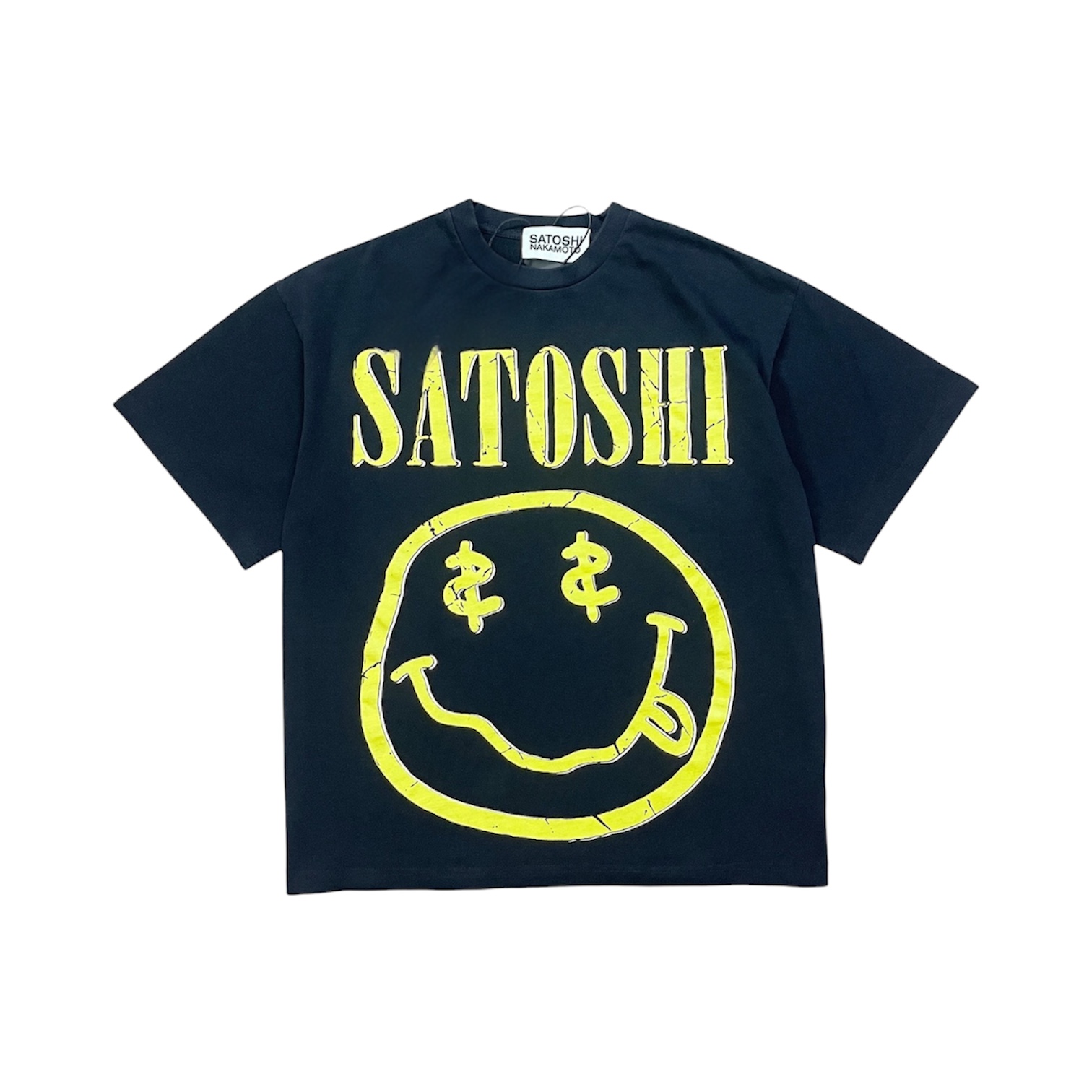 "Money Eyes Smiley" Tee — Satoshi Nakamoto