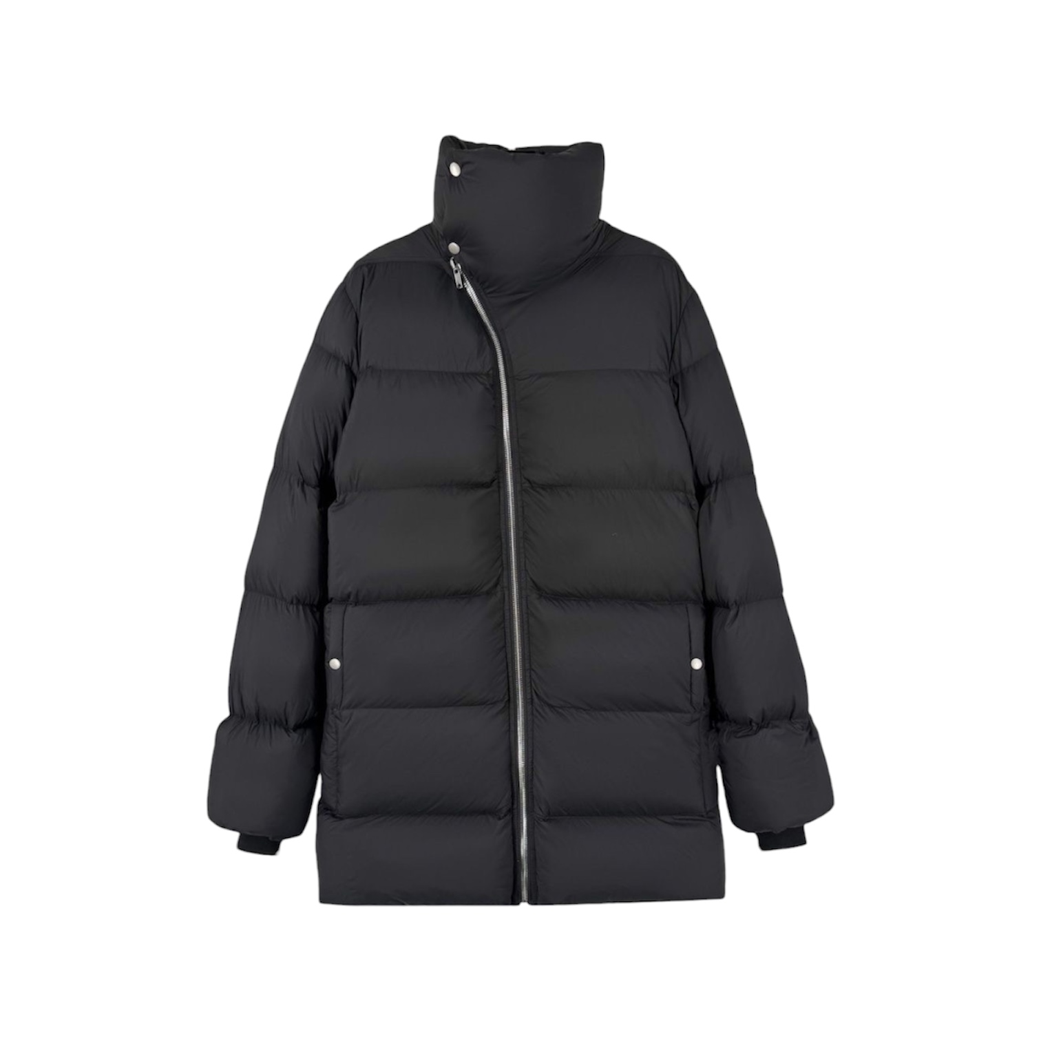 “Mid-Length Asymmetric Turtle High-Neck” Jacket — Rick Owens