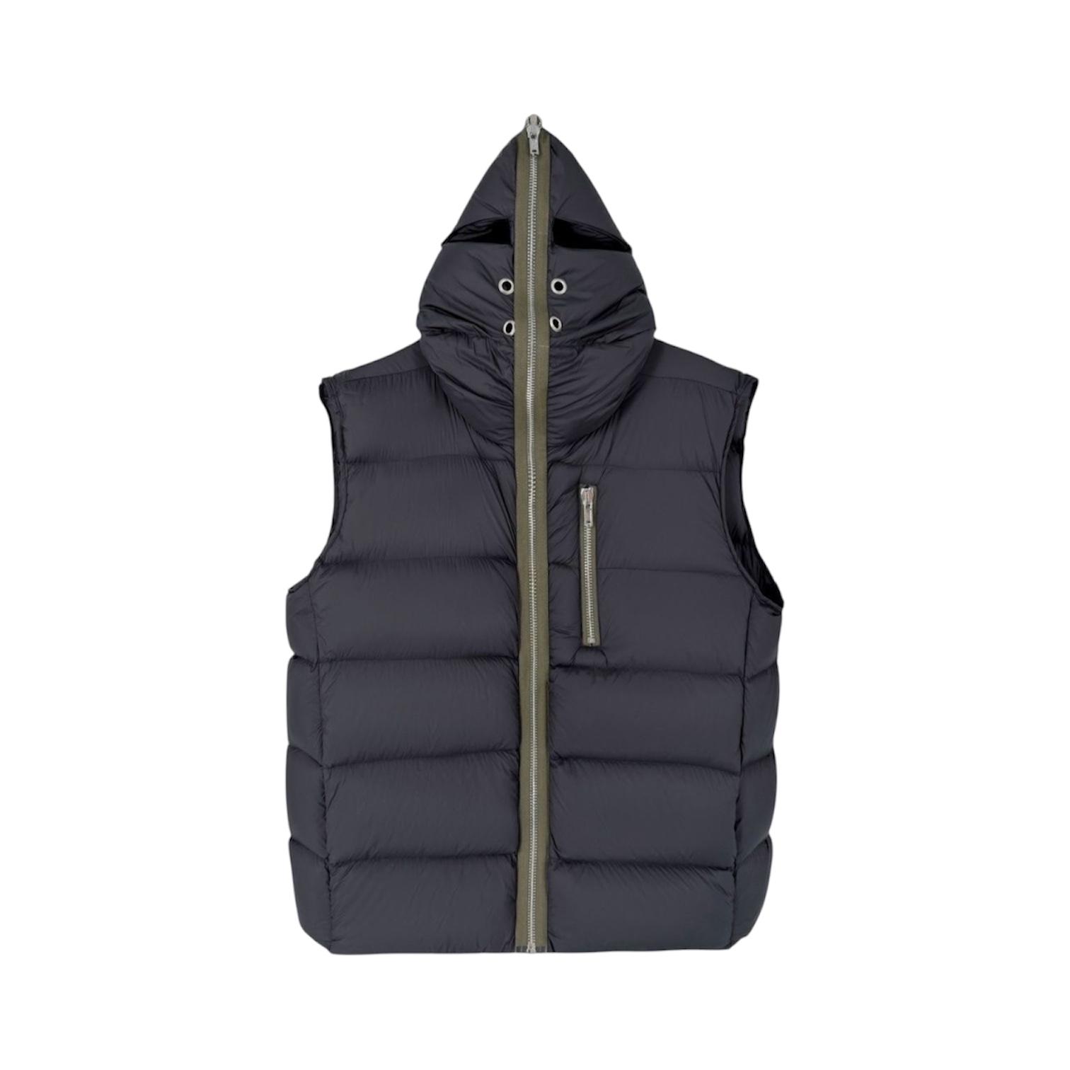 “Mountain Eyelet Hooded” Vest — Rick Owens