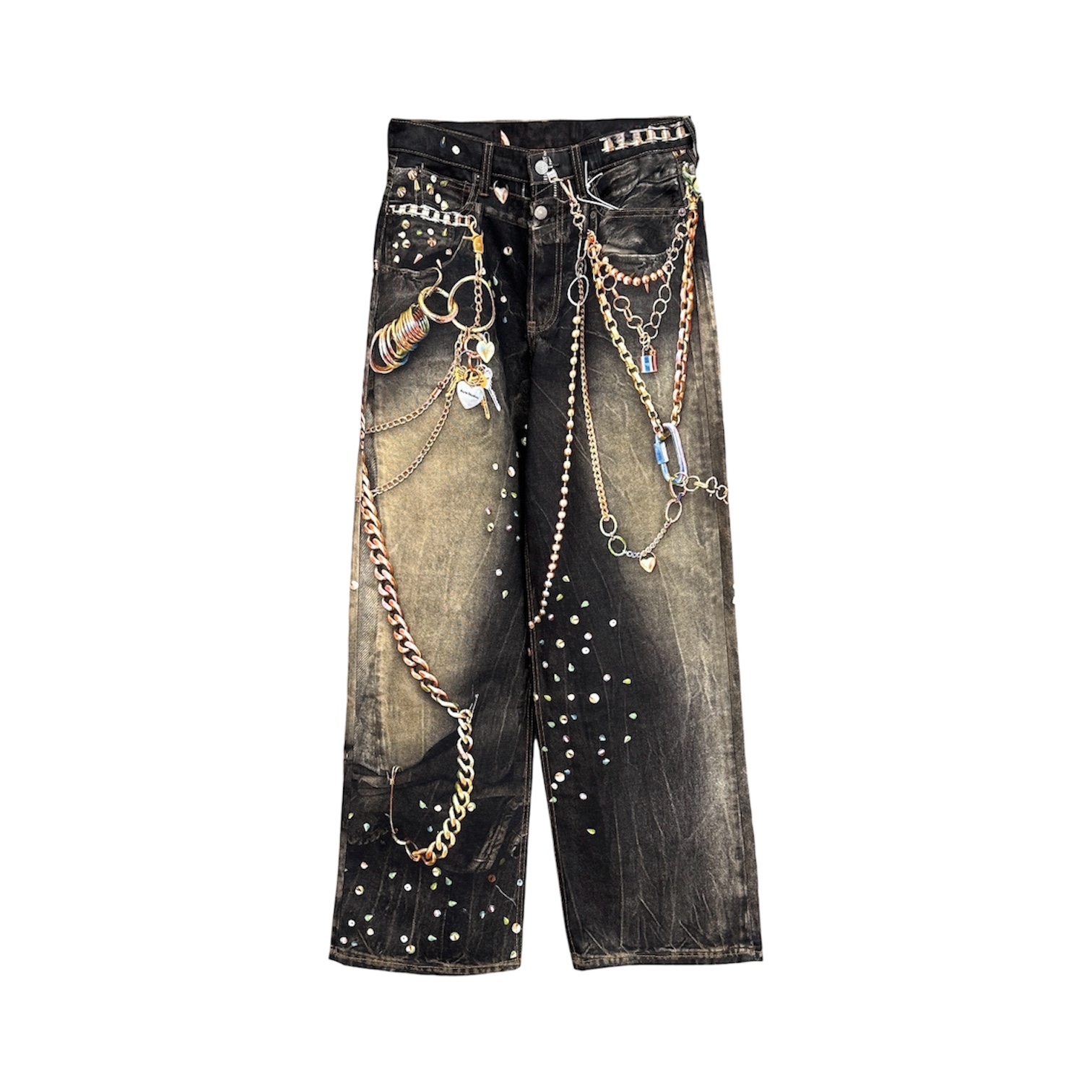 “1981M Loose Fit Trompe-L'œil Chains & Jewels” Jeans — Acne Studios