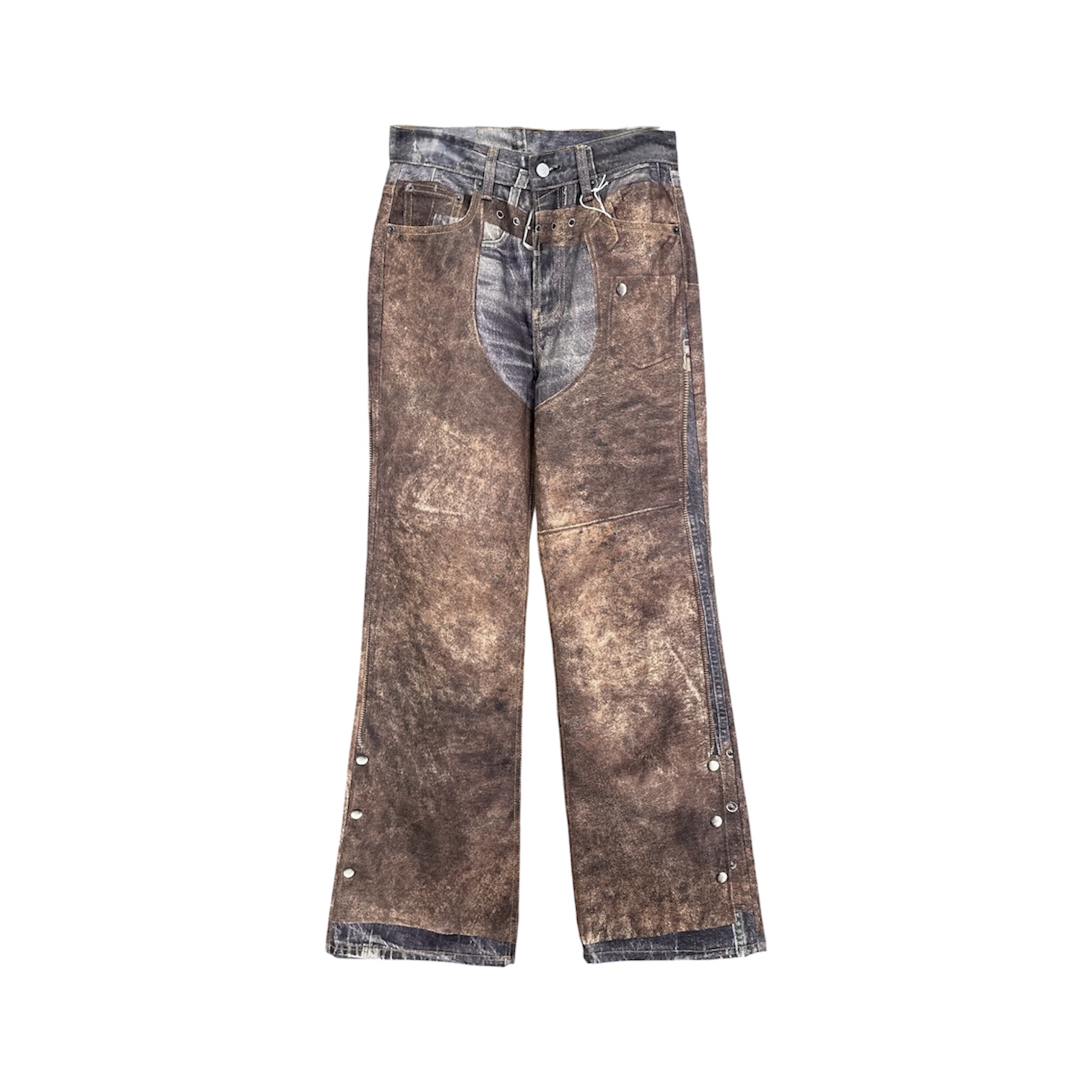 “1981M Loose Fit Trompe-l'œil Leather Chaps” Jeans — Acne Studios
