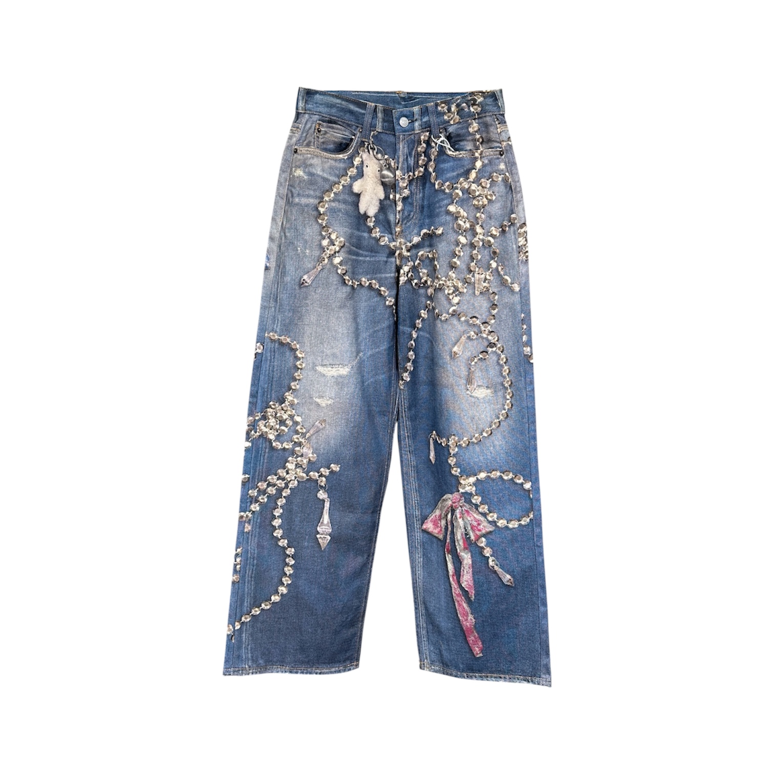 “1981M Loose Fit Trompe-l'œil Chandelier Crystals“ Jeans — Acne Studios