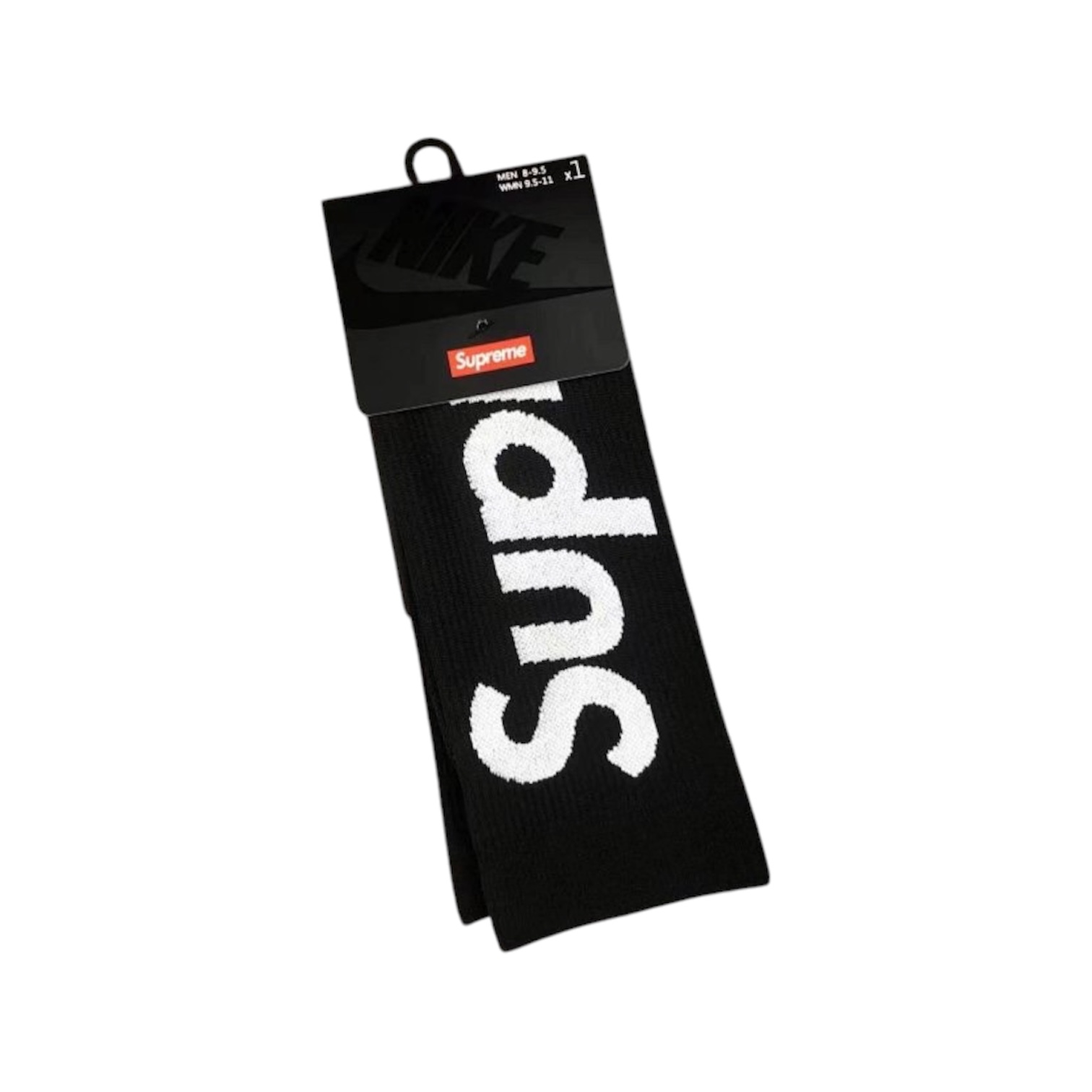 “Jacquard Crew” Socks (Black) — Supreme