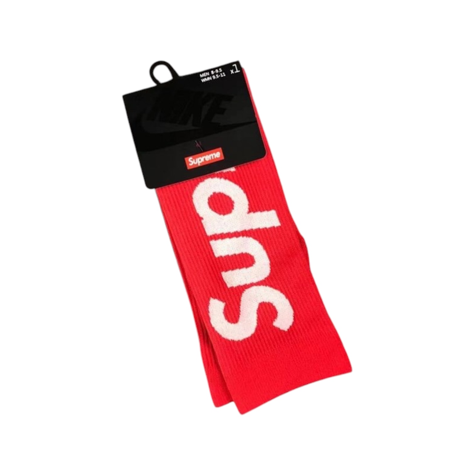 “Jacquard Crew” Socks (Red) — Supreme