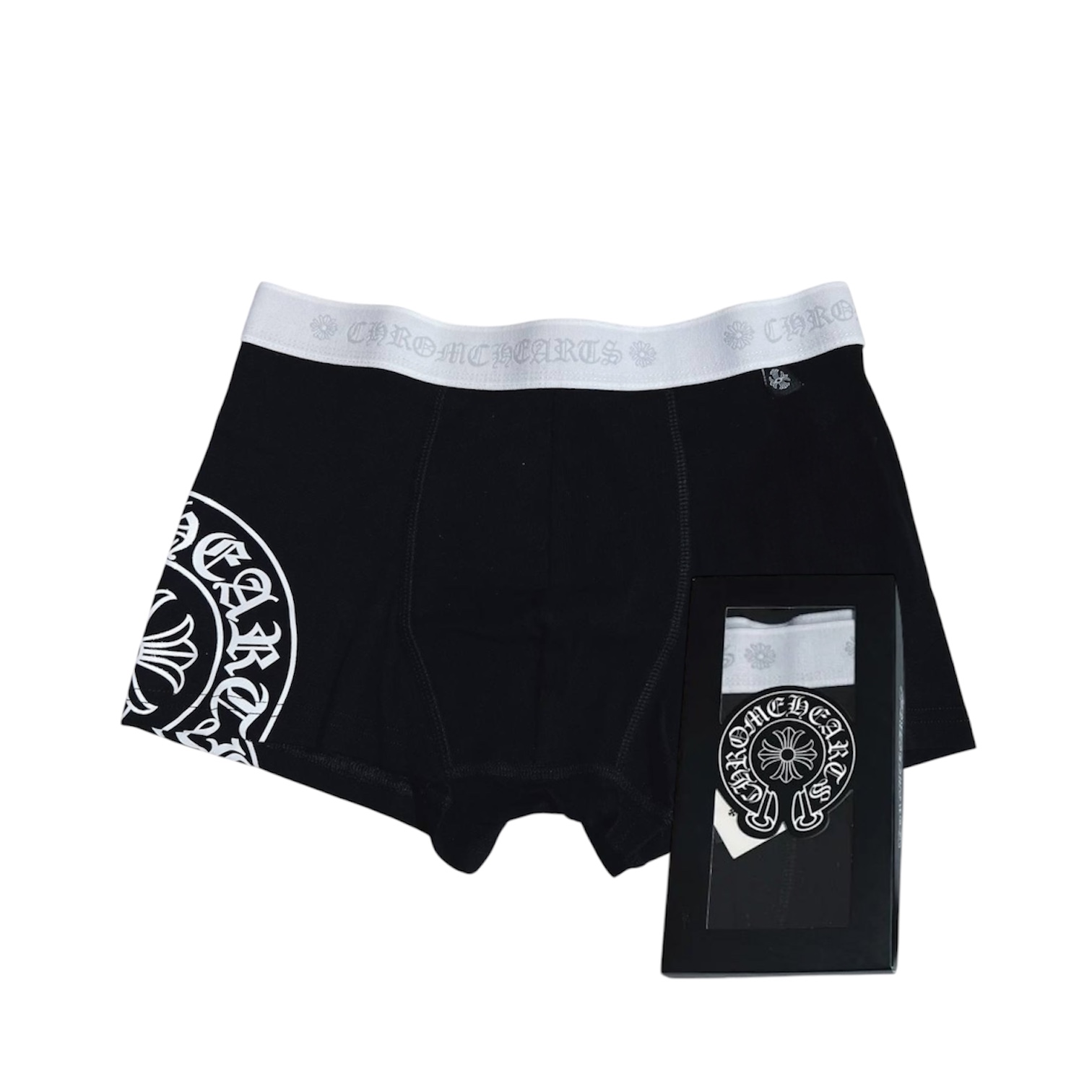 “Side Horseshoe Logo” Boxer Briefs (Black) — Chrome Hearts