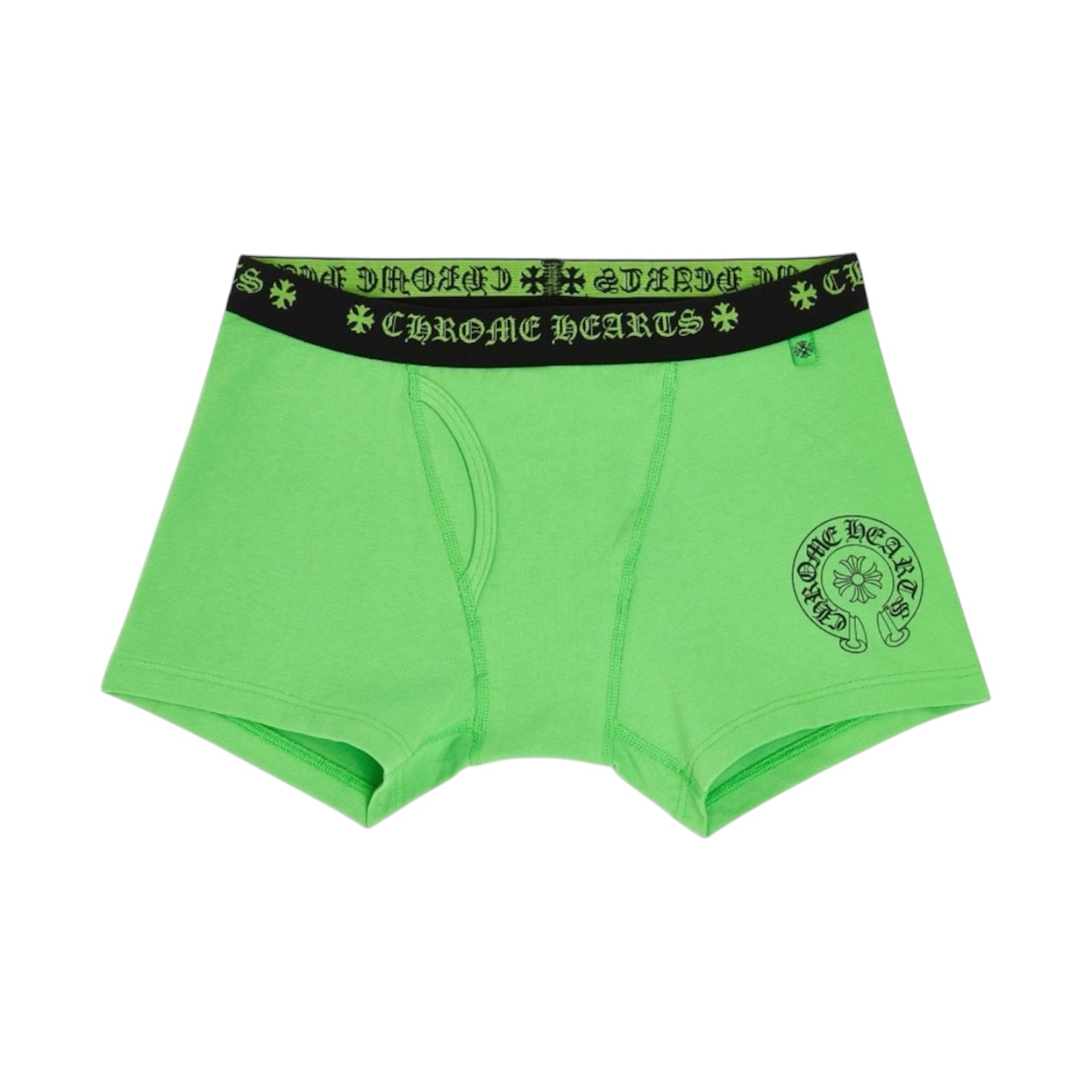 “Horseshoe Logo Short” Boxer Briefs (Green) — Chrome Hearts