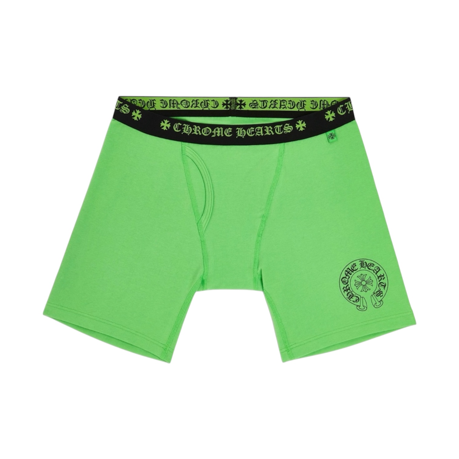 “Horseshoe Logo Long” Boxer Briefs (Green) — Chrome Hearts