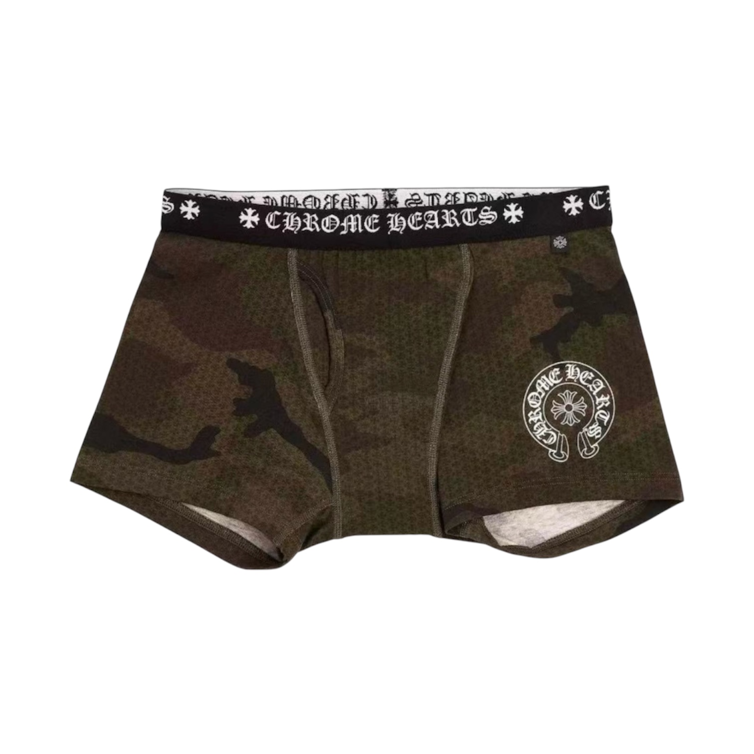 “Horseshoe Logo Short” Boxer Briefs (Camo) — Chrome Hearts