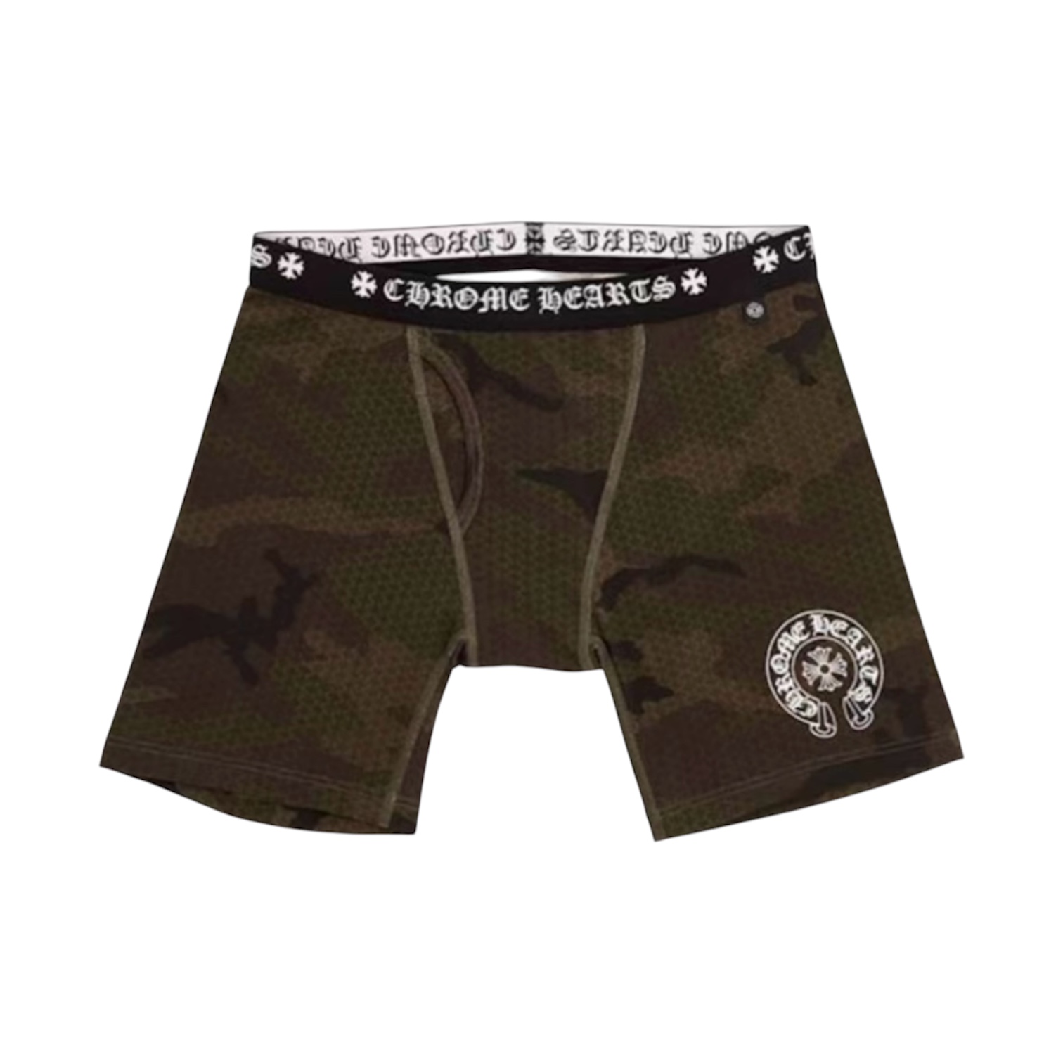 “Horseshoe Logo Long” Boxer Briefs (Camo) — Chrome Hearts