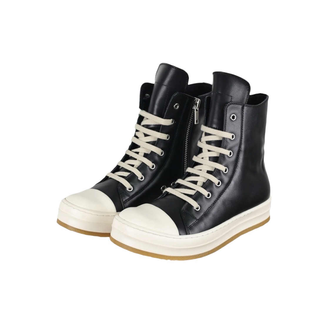 “Leather Ramones High-Top” Sneakers — Rick Owens
