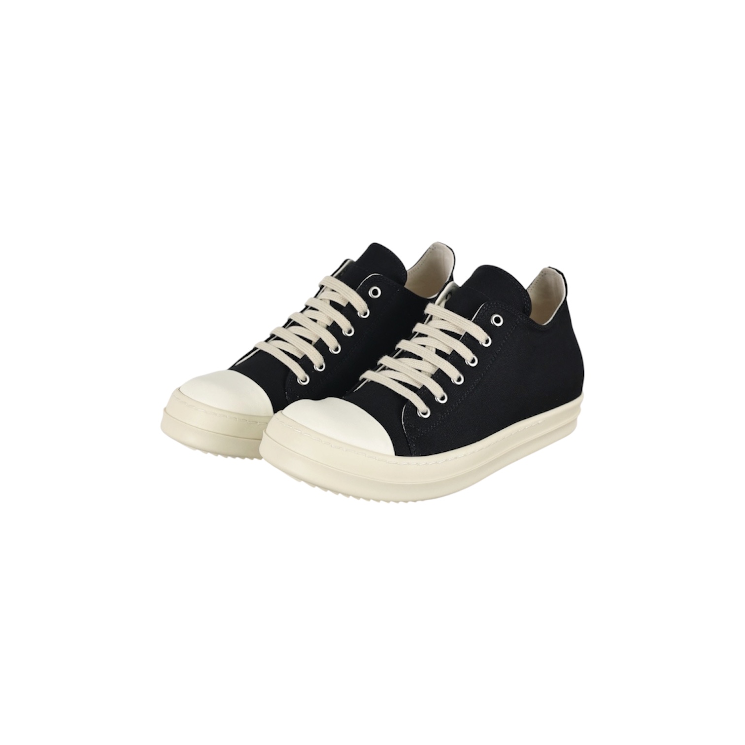 “DRKSHDW Low-Top” Sneakers(Black/Milk) — Rick Owens