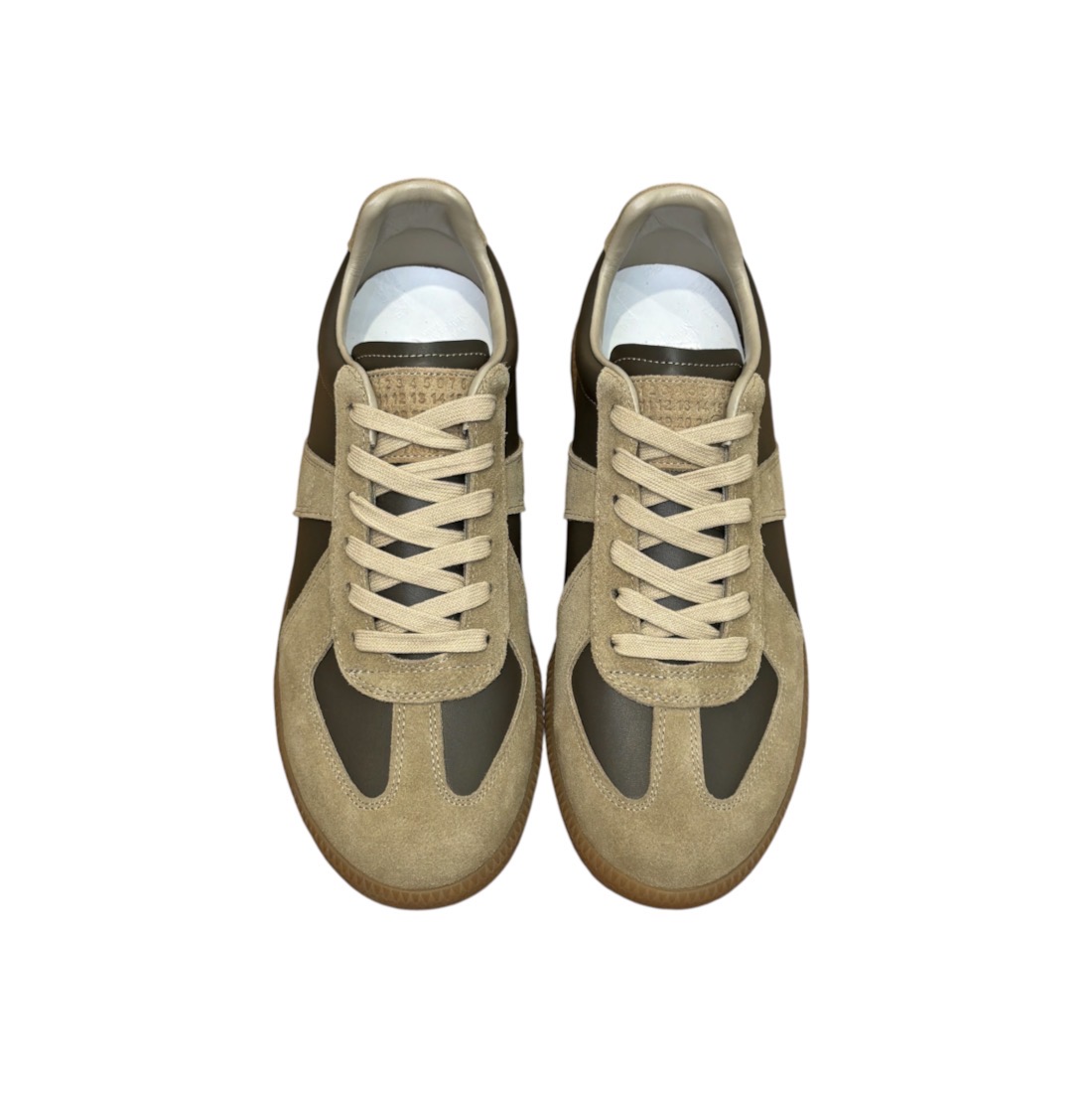 “Replica Low” Sneakers (Military Olive/Sand) — Maison Margiela