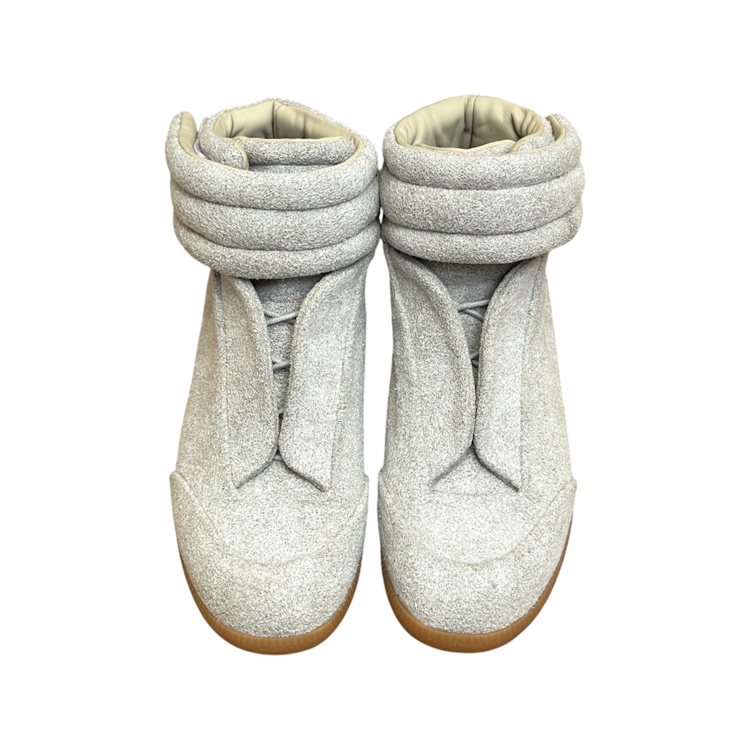 “Future High Suede” Sneakers (Grey/Gum) — Maison Margiela